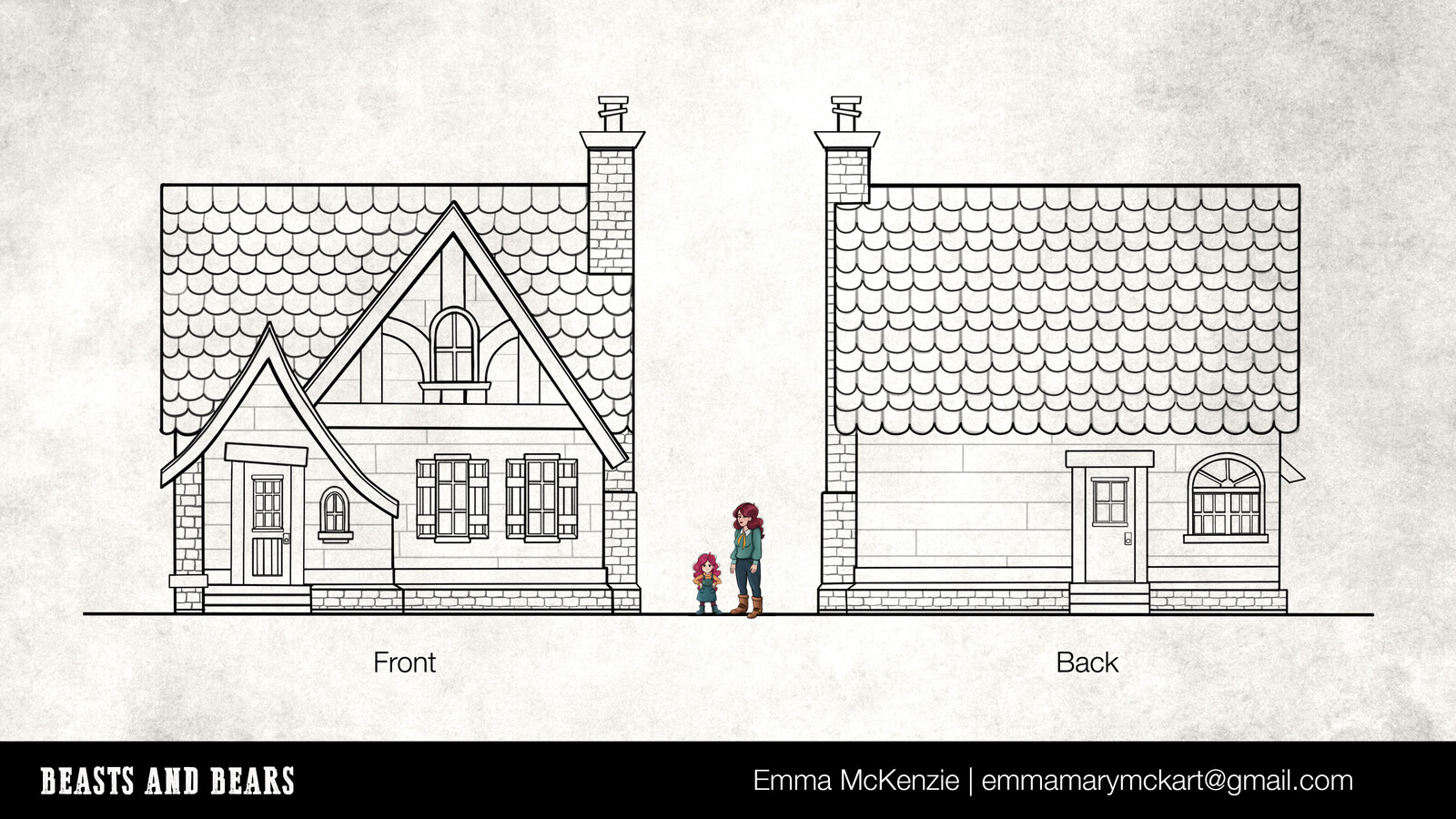 Exterior Front &amp; Back Elevations