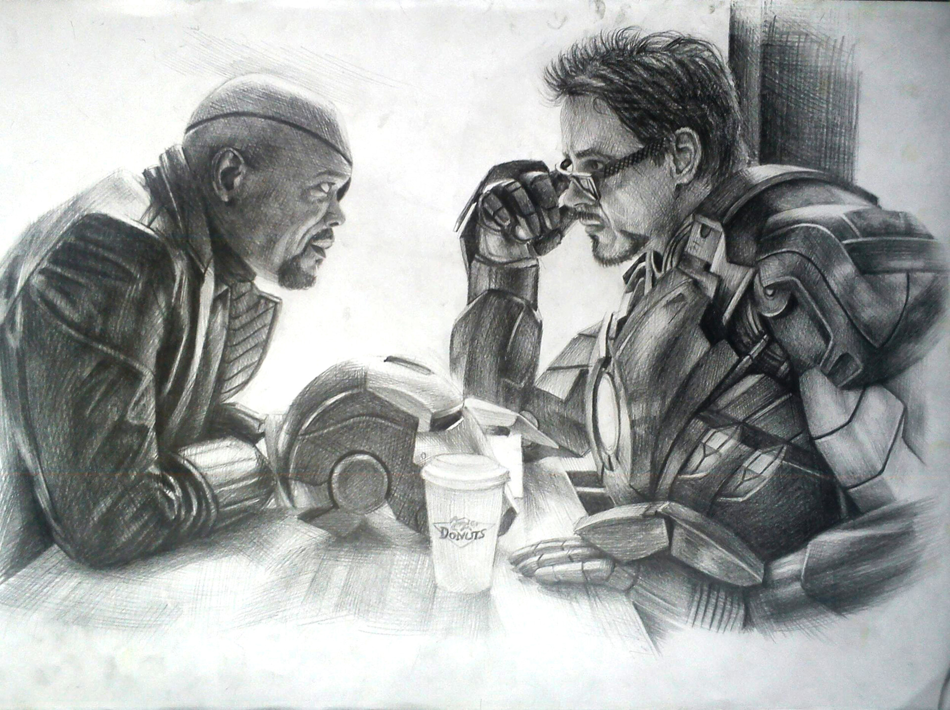 ArtStation Tony Stark & Nick Fury (2012)