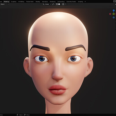 Sculpt Head in ZBrush and import into Blender