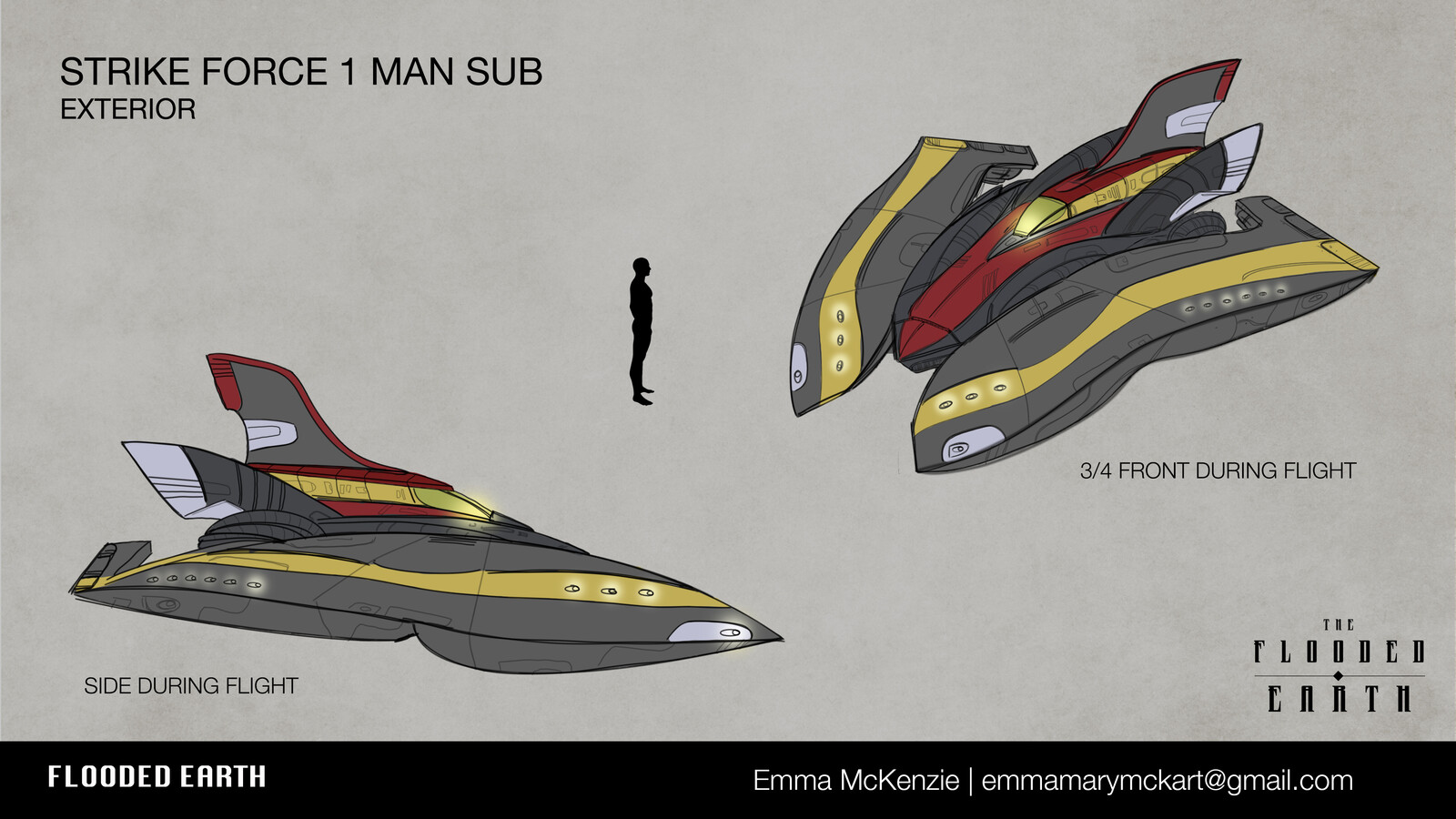 1 Man Sub Vehicle Exterior Final Design Flat Colour