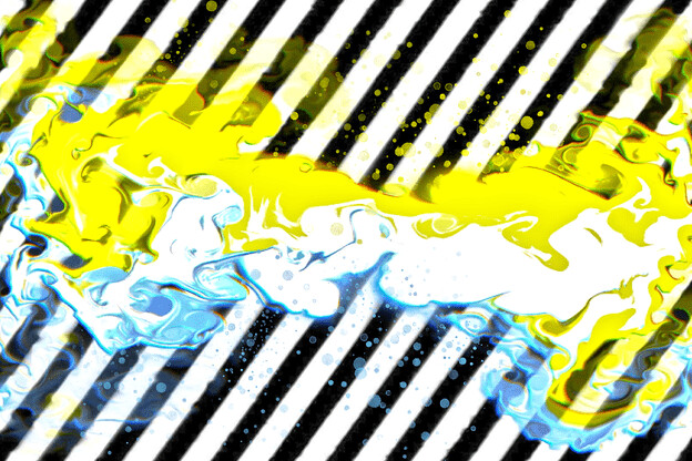 purchase version 1 prints here:  https://donlawrenceart.artstation.com/store/prints/DRGPg/yellow-and-white-fluid-pour-striped-abstract-art-1
