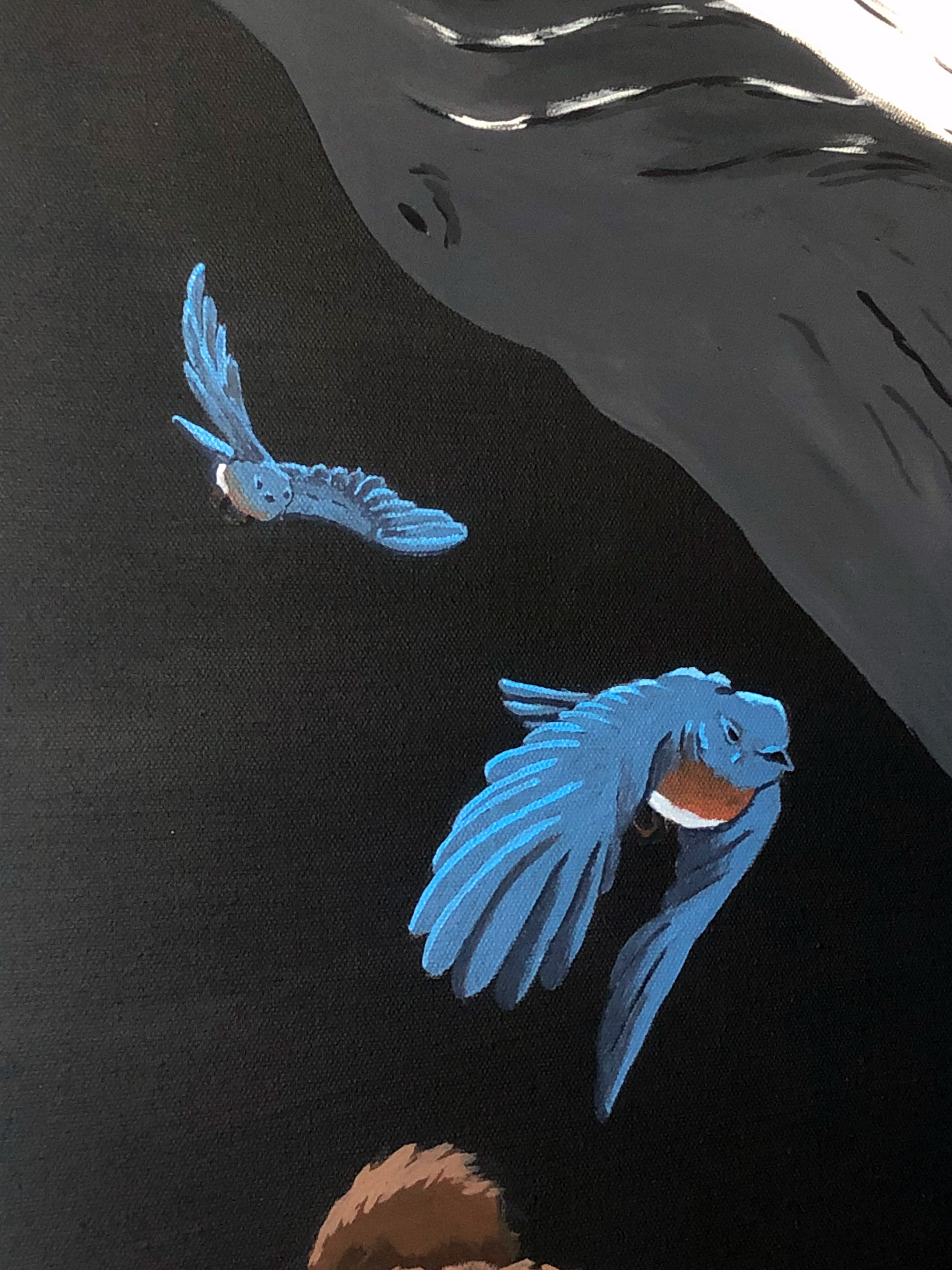 Close up of the small birds