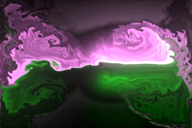 purchase version 3 prints here:  https://donlawrenceart.artstation.com/store/prints/oadoX/purple-and-green-fluid-pour-abstract-art-3
