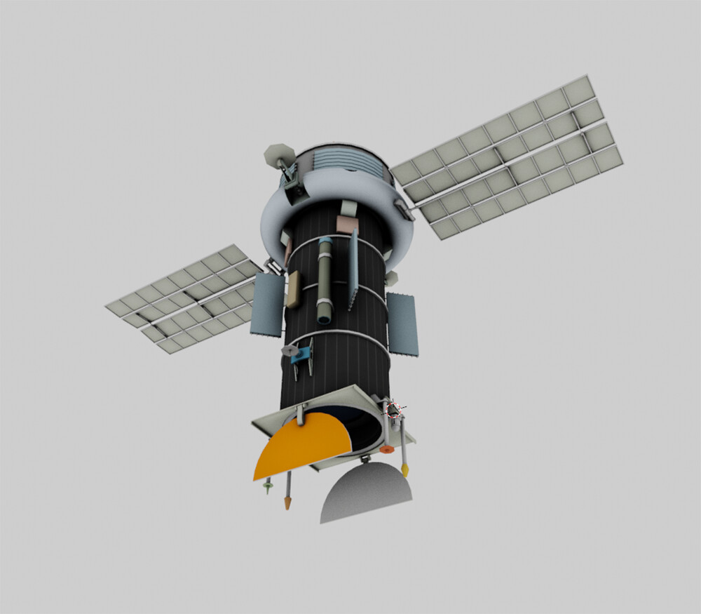 ArtStation - Low-poly модель спутника «Ресурс-ПМ»