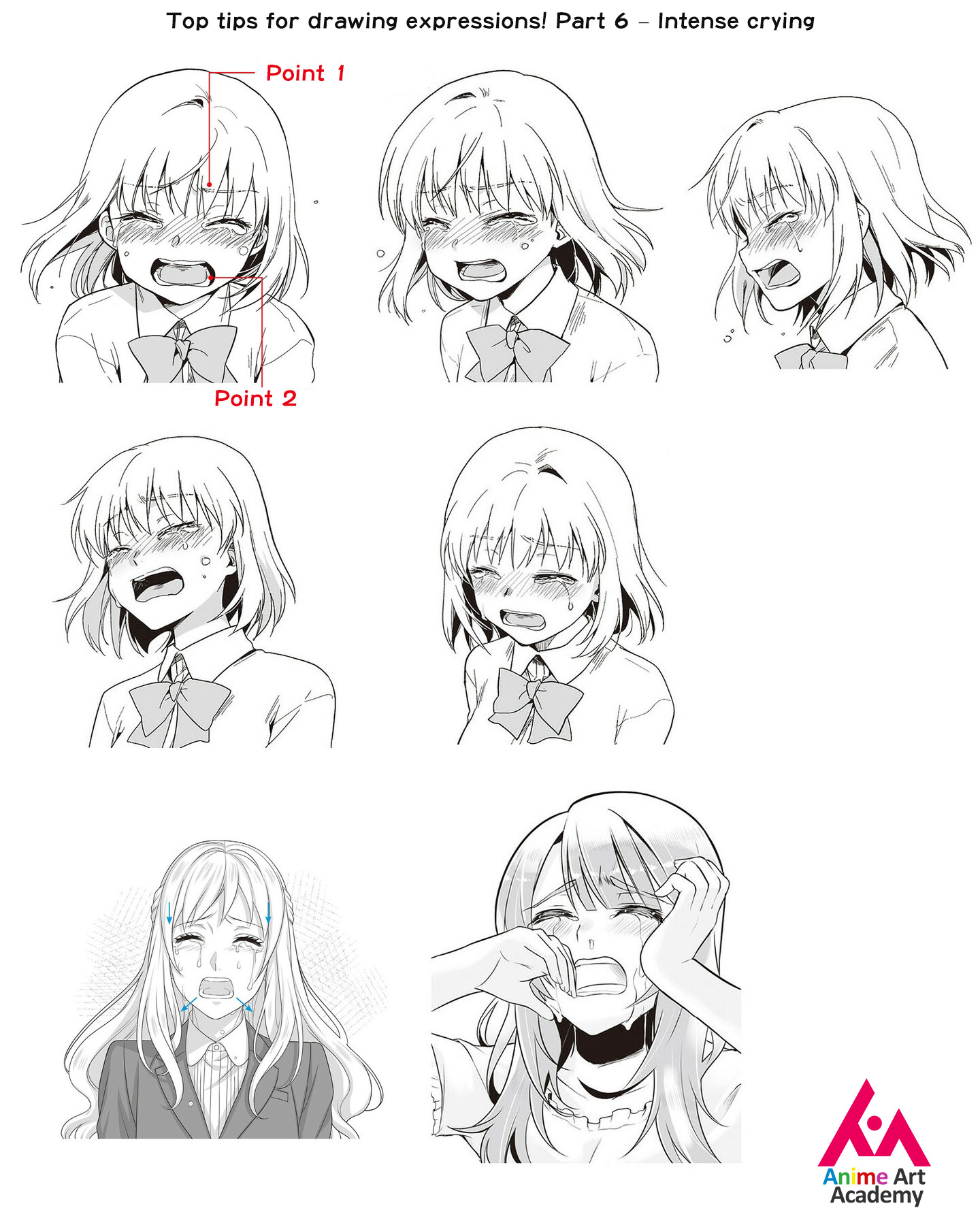 How to Draw Anime and Manga Facial Expressions - Easy Step by Step