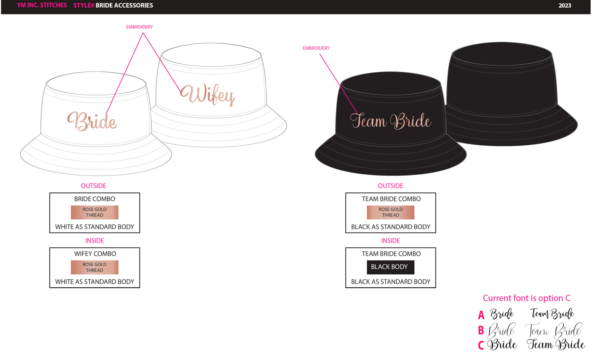 ArtStation Bridal Bucket Hat Accessories