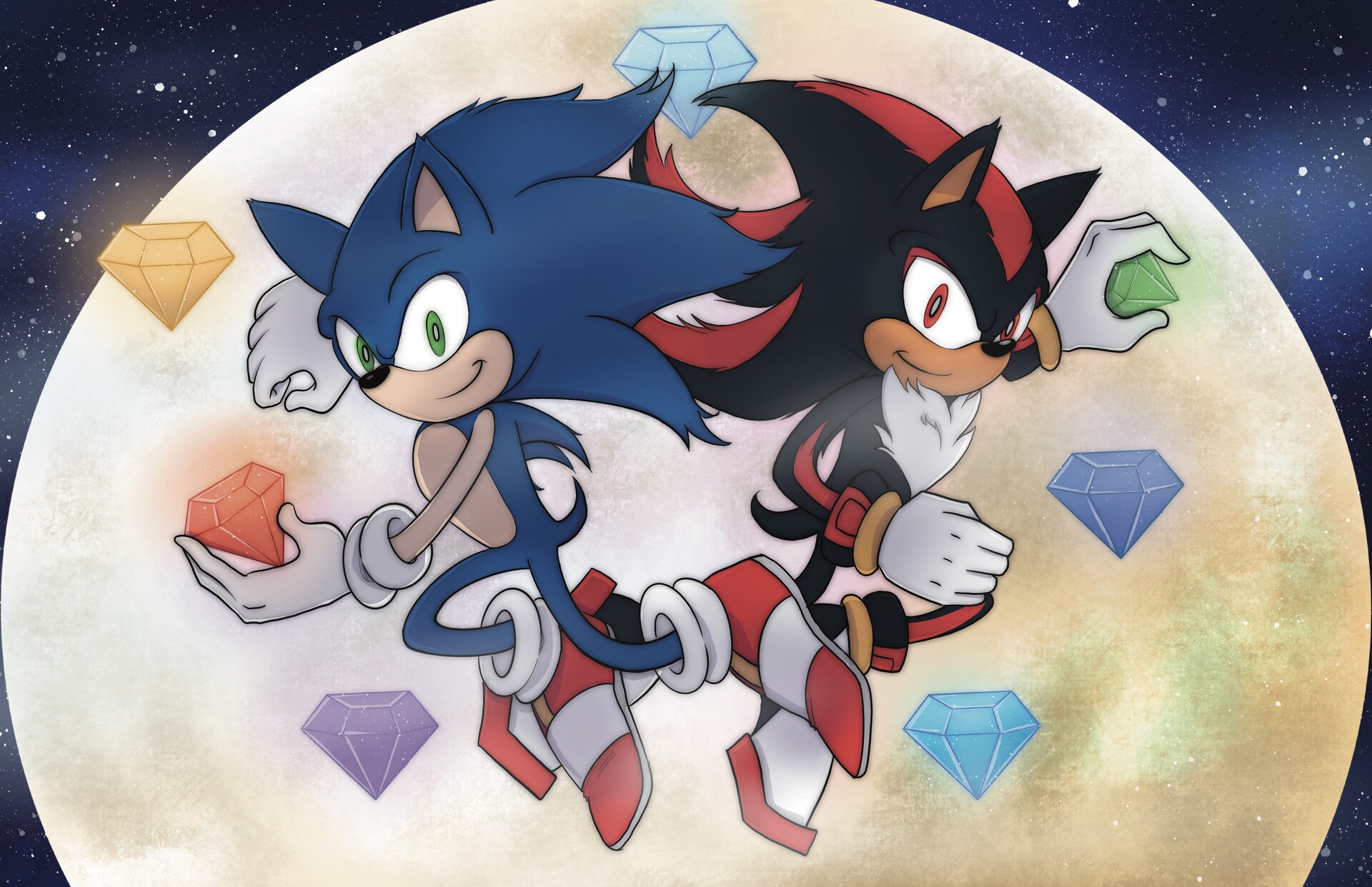 ArtStation - Sonic And Shadow ( Sonic Adventure 2 )