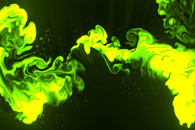 purchase version 1 prints here:  https://donlawrenceart.artstation.com/store/prints/GdL1V/green-and-black-fluid-pour-abstract-art-1
