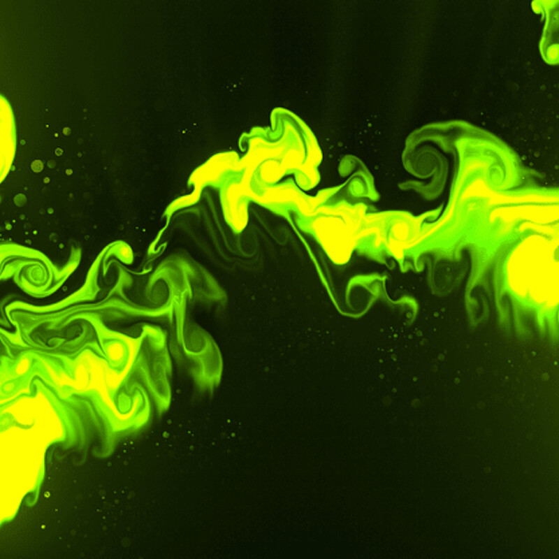 Green and Black fluid abstract collection