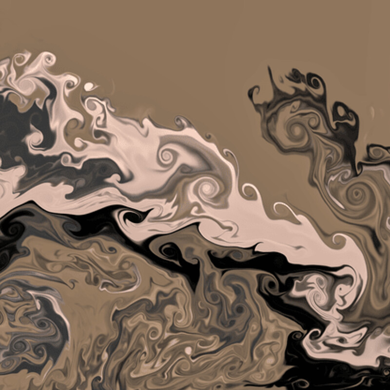 Tan Black and White fluid abstract collection