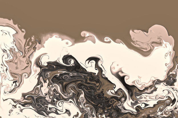 purchase version 2 prints here:  https://donlawrenceart.artstation.com/store/prints/V5Wq3/tan-black-and-white-fluid-pour-abstract-art-2
