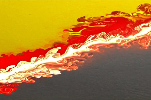 purchase version 2 prints here:  https://donlawrenceart.artstation.com/store/prints/KbljX/red-yellow-and-gray-fluid-pour-abstract-2
