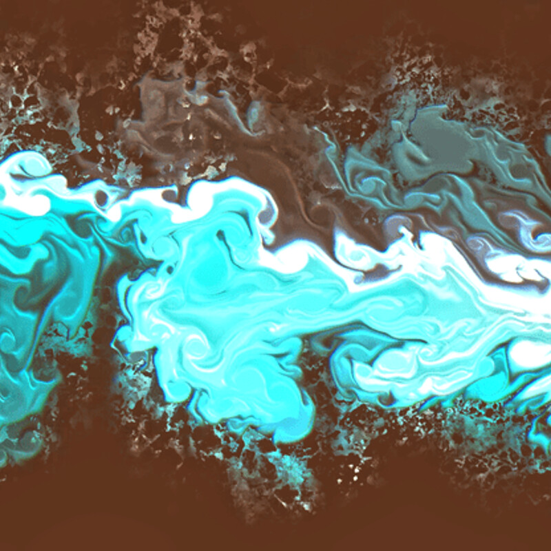 Blue White and Brown fluid abstract collection