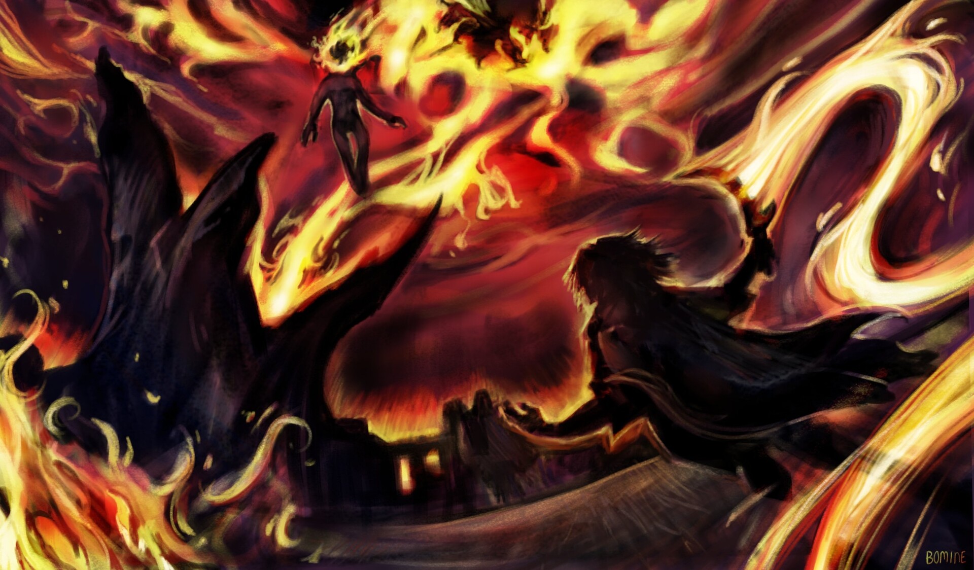 ArtStation Melina vs Lord of Frenzied Flame (Elden Ring)