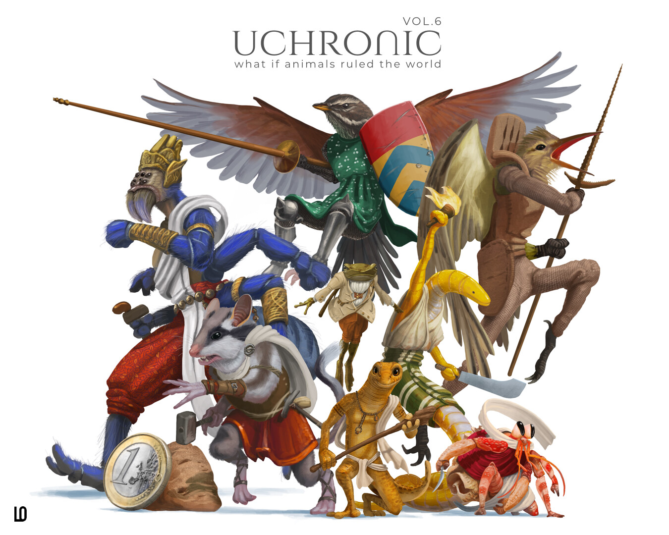 The eight tiny characters from Uchronic Vol.6 reunited!