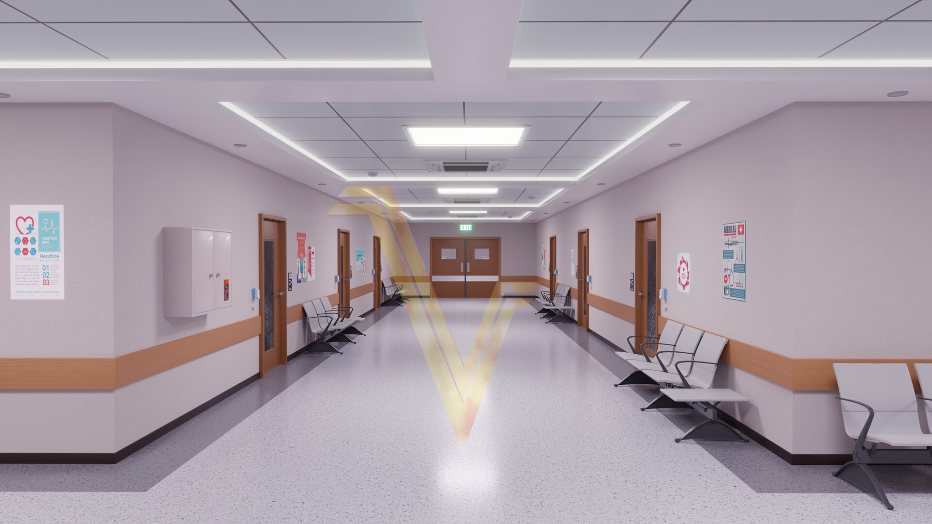 ArtStation - Hospital hallway made for a VN