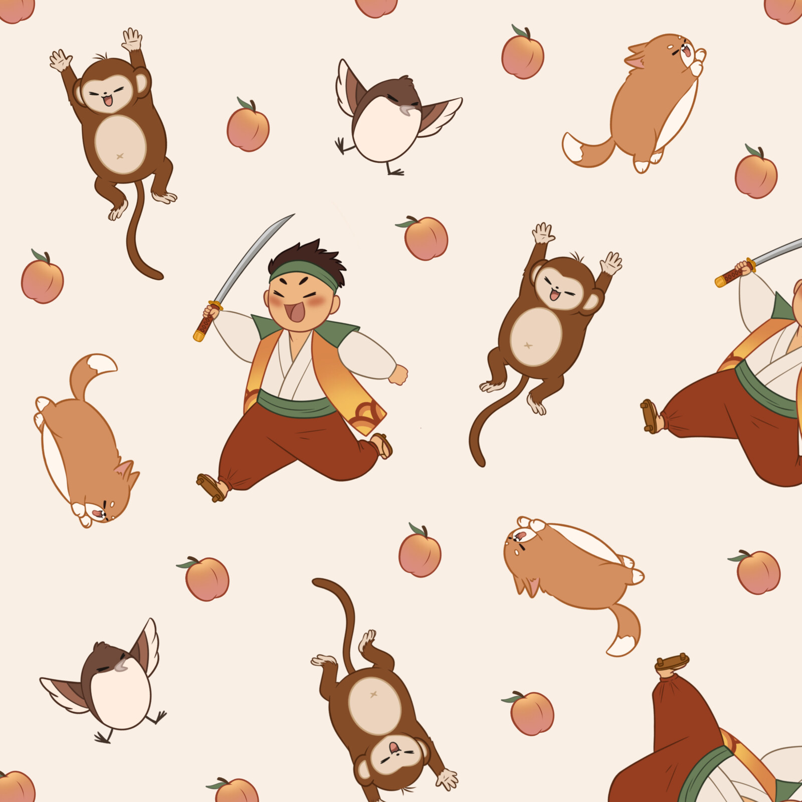The Peach Boy: Pattern Design