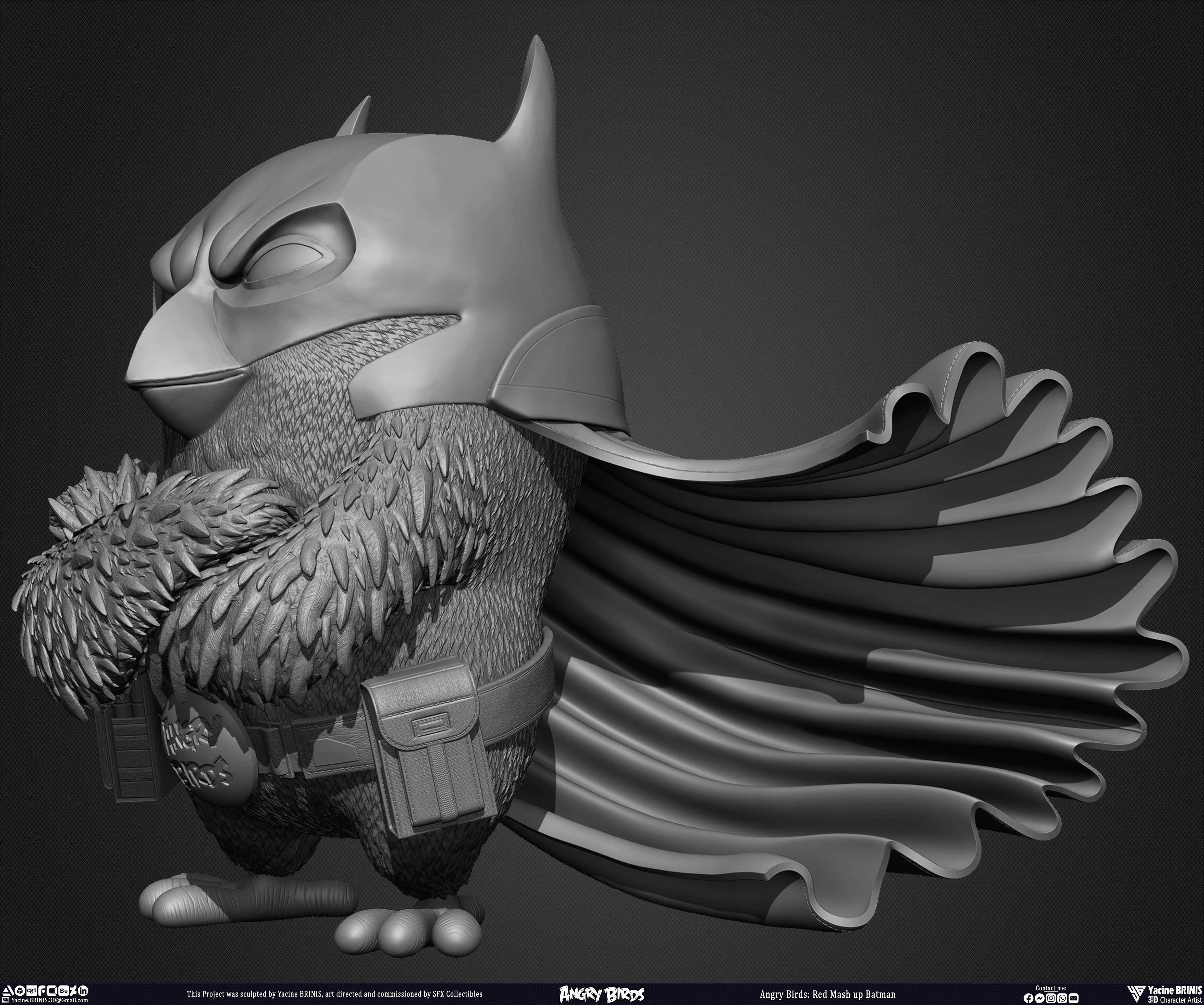 ArtStation - Red Mash-Up Angry Birds Batman