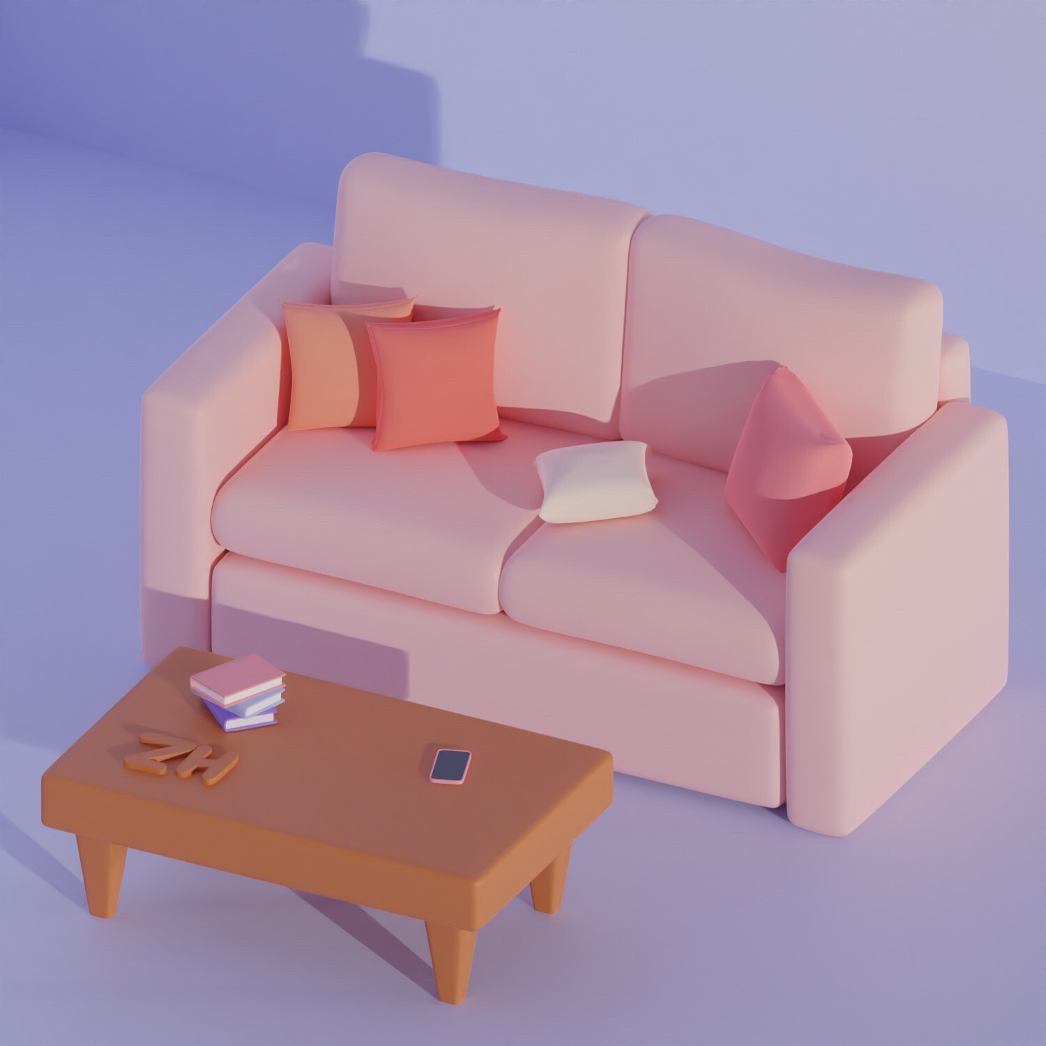 Cute pink couch sale