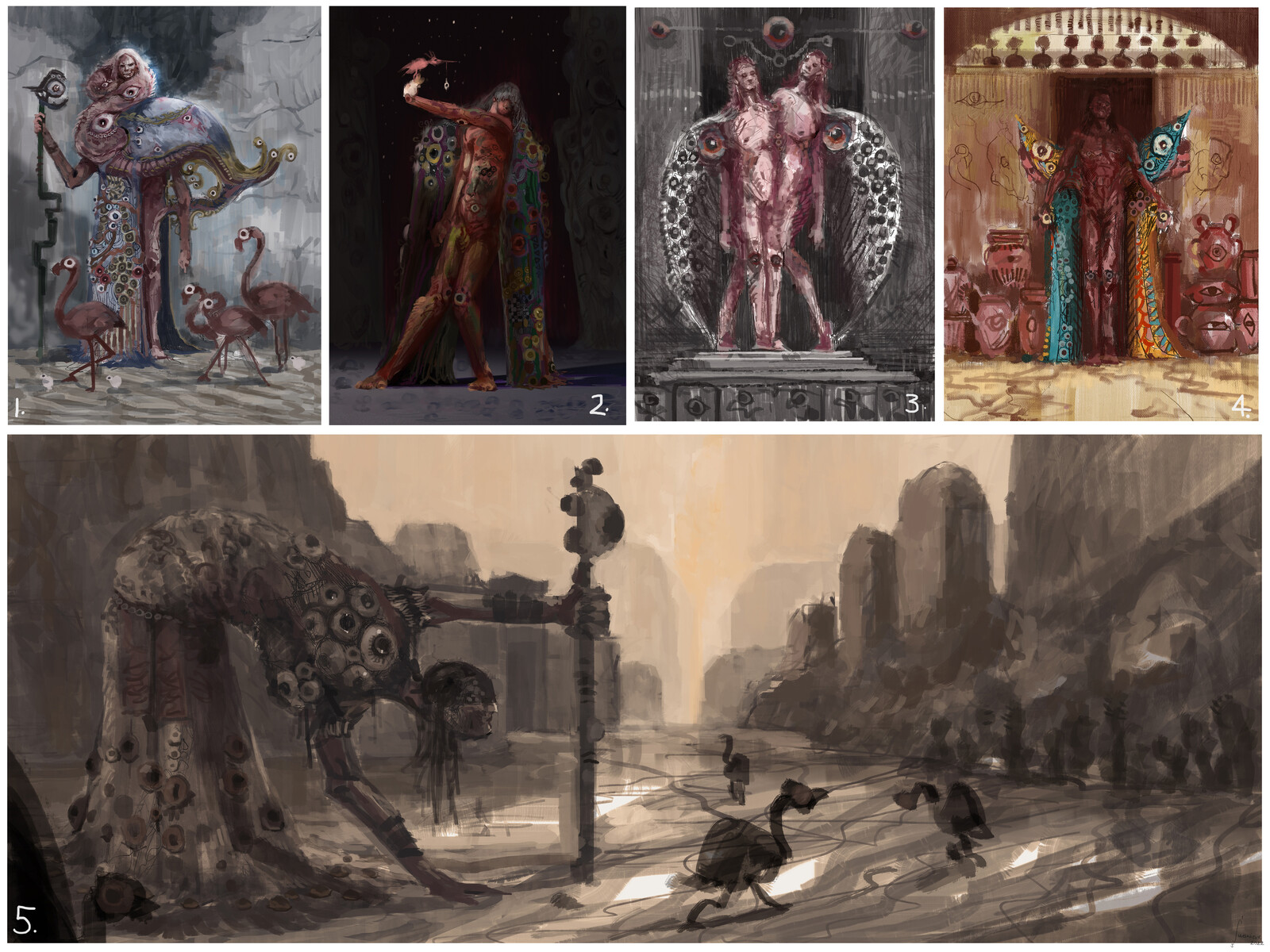 sketches, also this is the firs time I used Krita in my painting process, highly recommend 