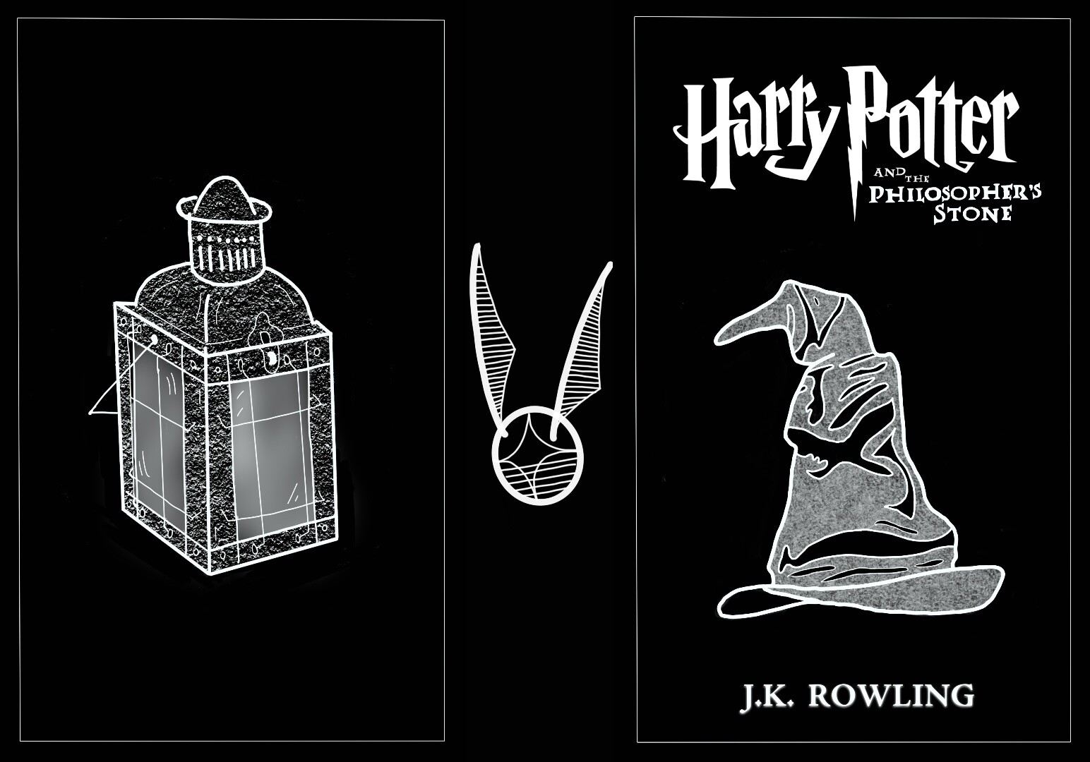 ArtStation Harry Potter Minimalist Book Cover Design