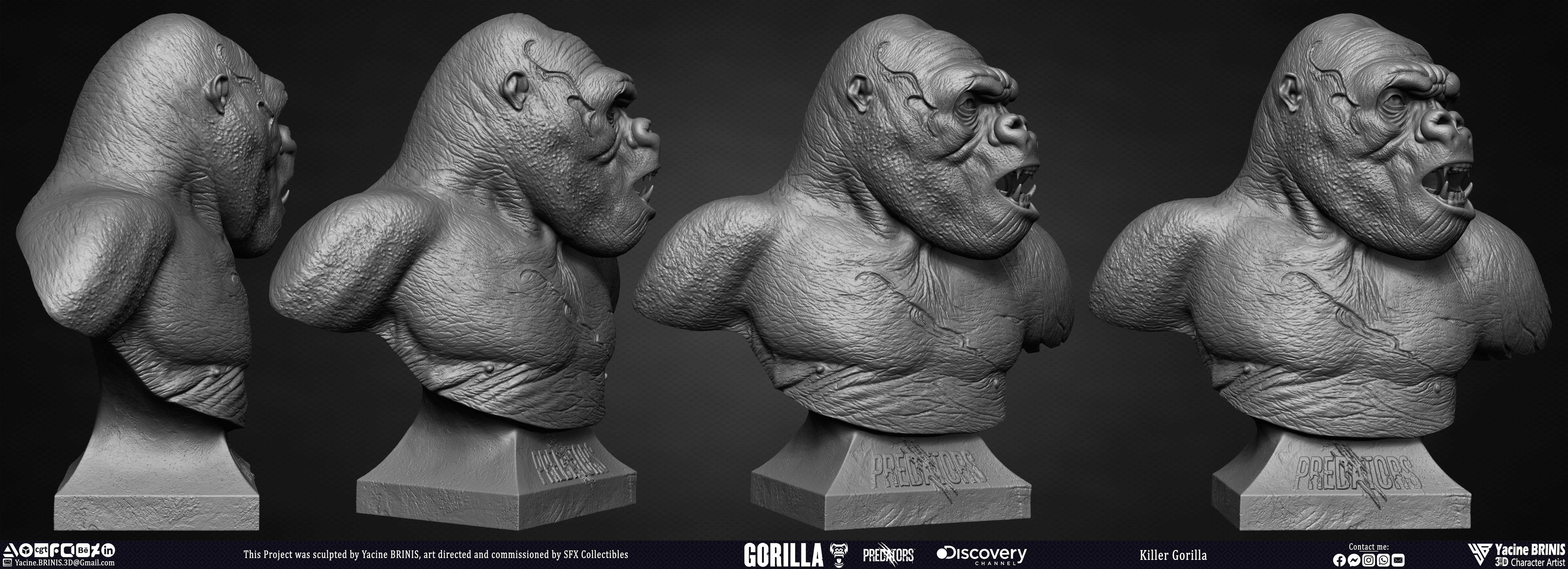 Killer Gorilla Predator sculpted by Yacine BRINIS 004