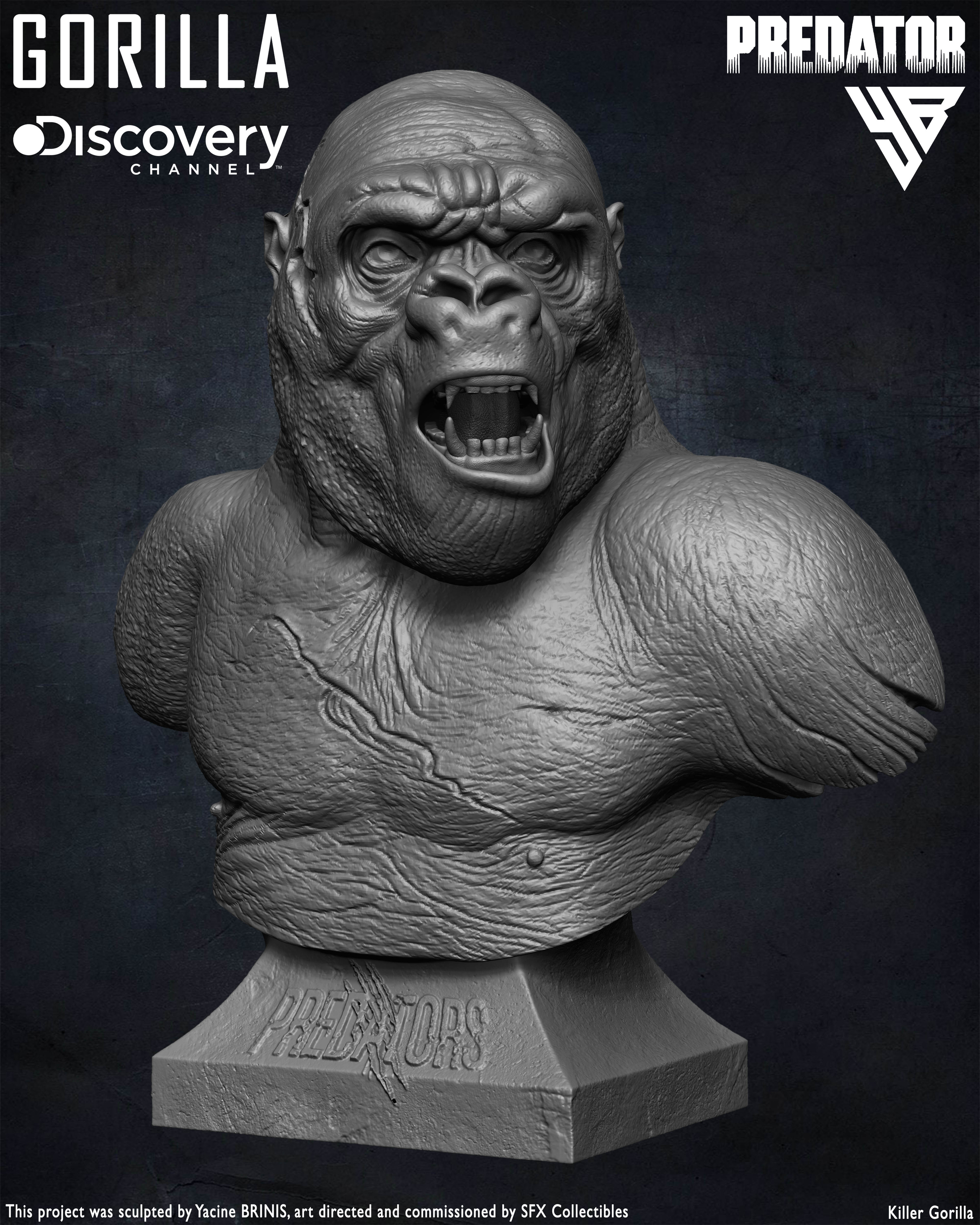 Killer Gorilla Predator sculpted by Yacine BRINIS 001