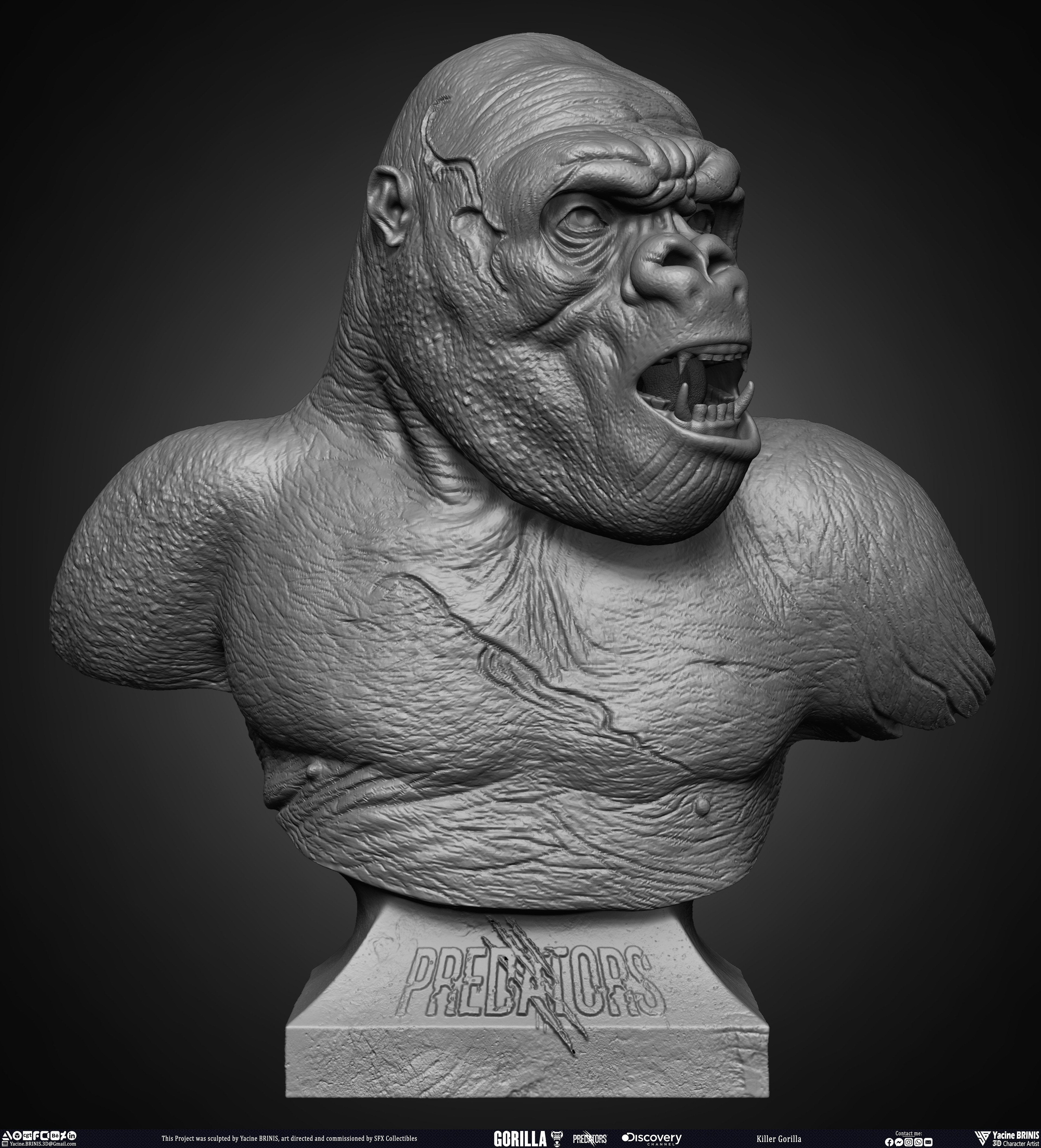 Killer Gorilla Predator sculpted by Yacine BRINIS 005