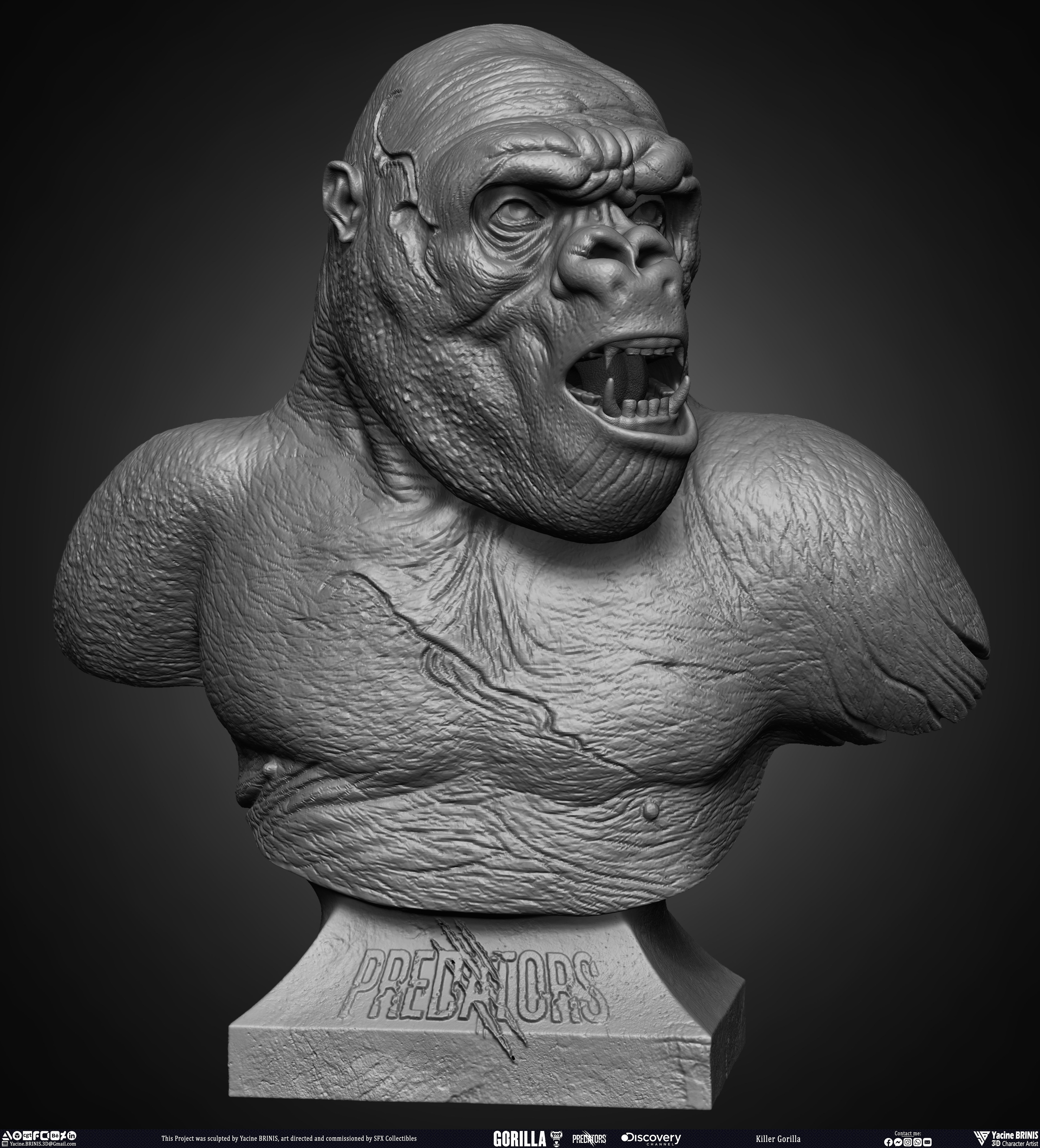 Killer Gorilla Predator sculpted by Yacine BRINIS 006