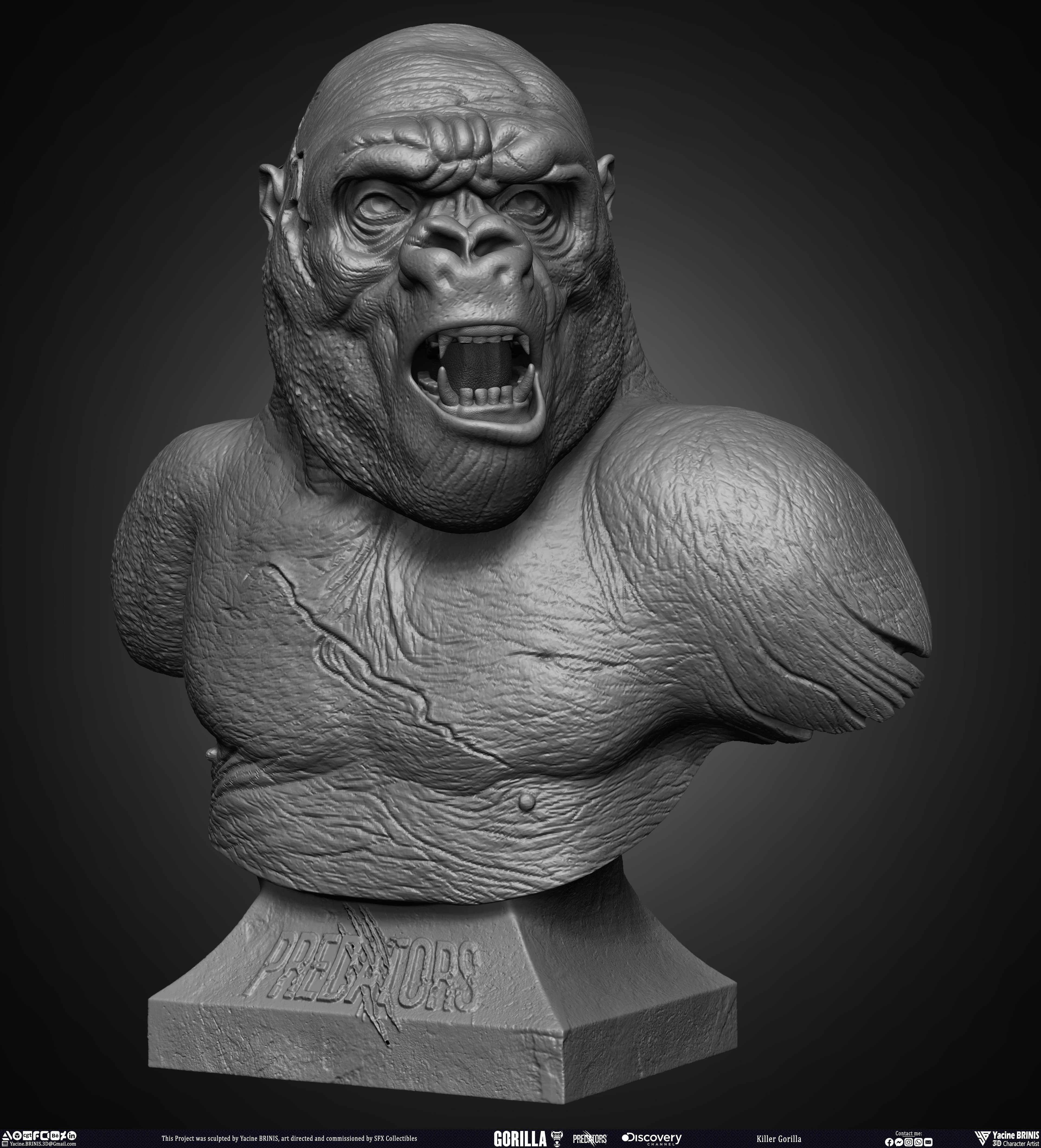 Killer Gorilla Predator sculpted by Yacine BRINIS 007