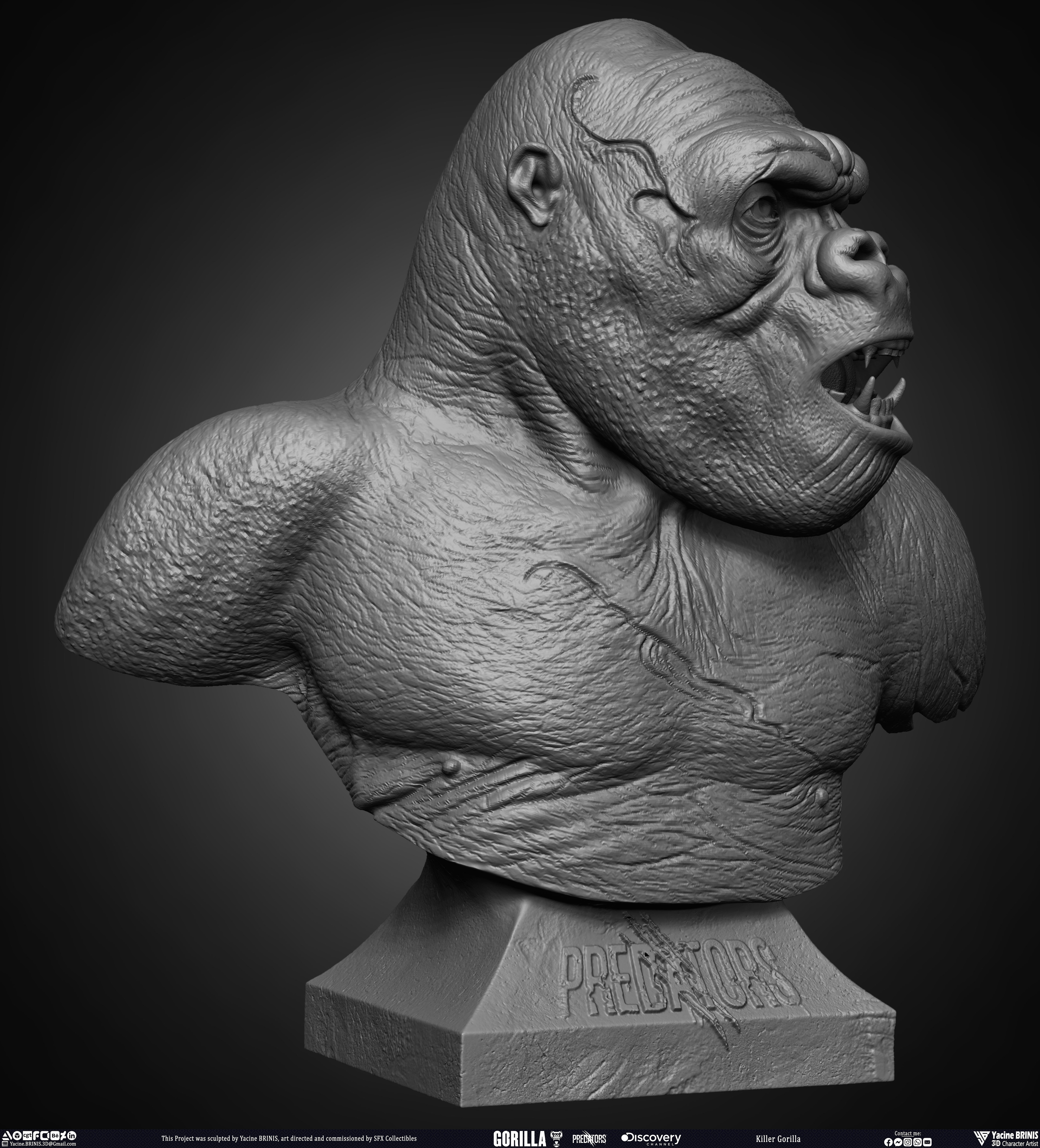 Killer Gorilla Predator sculpted by Yacine BRINIS 010