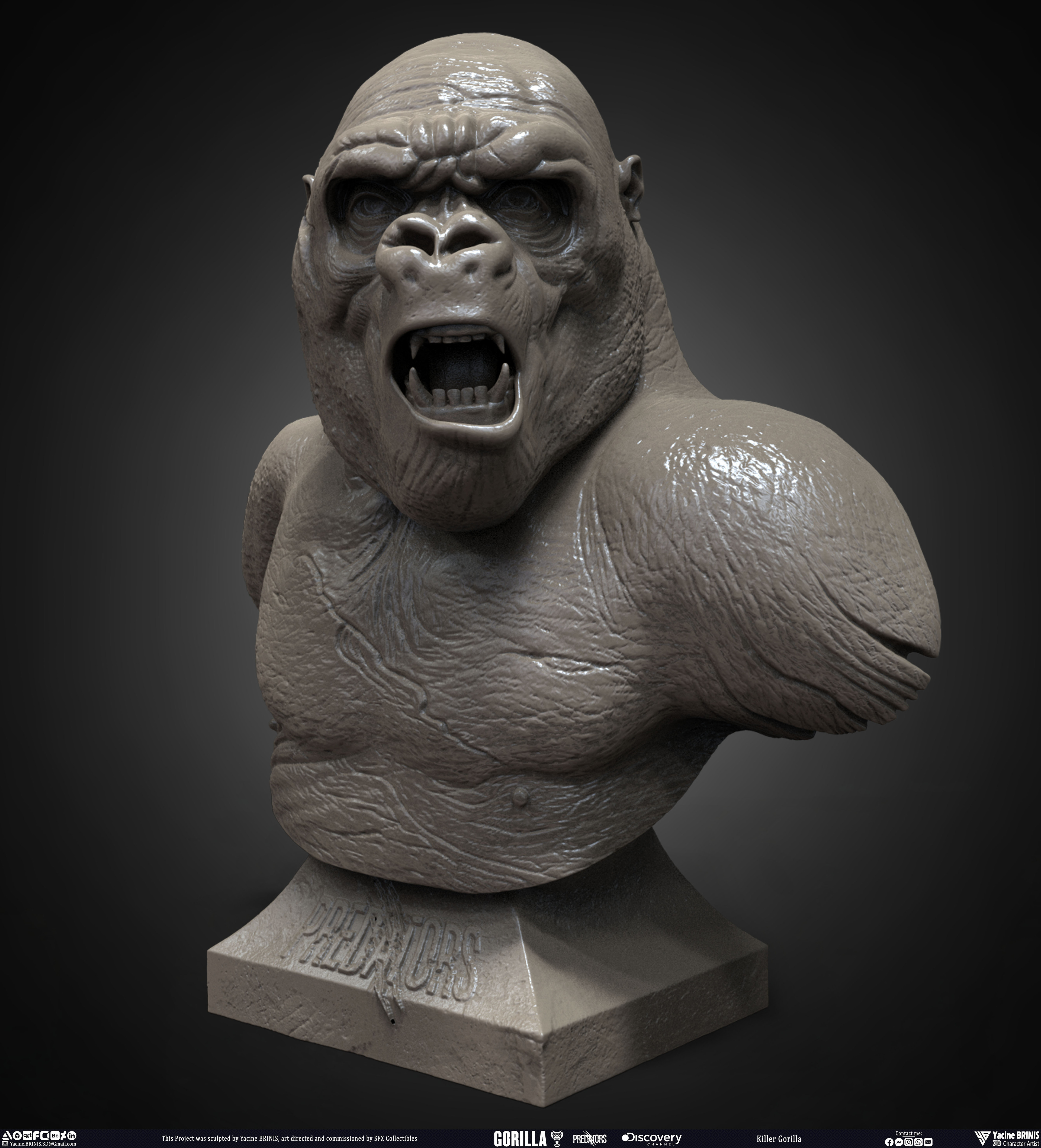 Killer Gorilla Predator sculpted by Yacine BRINIS 015