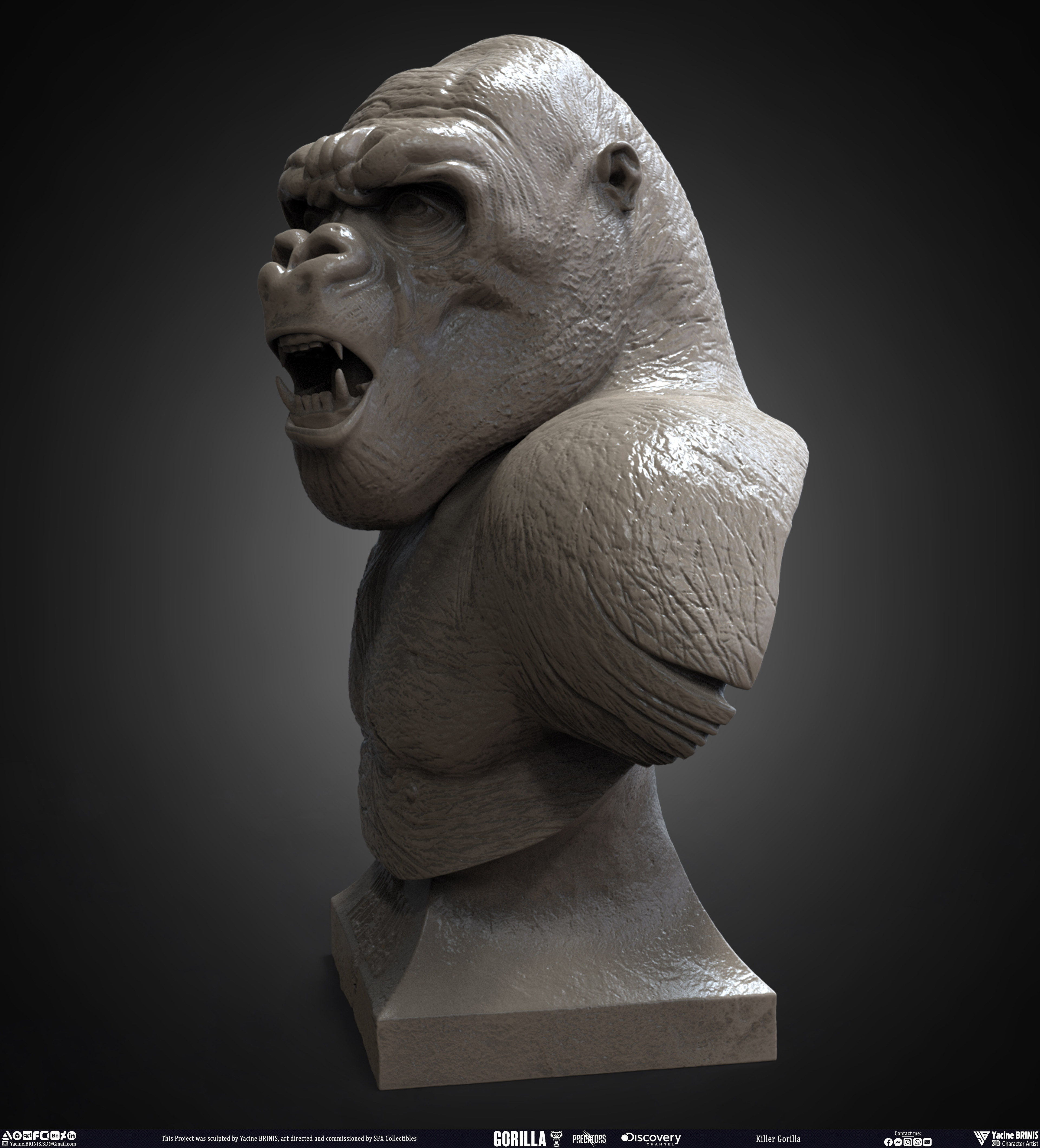 Killer Gorilla Predator sculpted by Yacine BRINIS 016