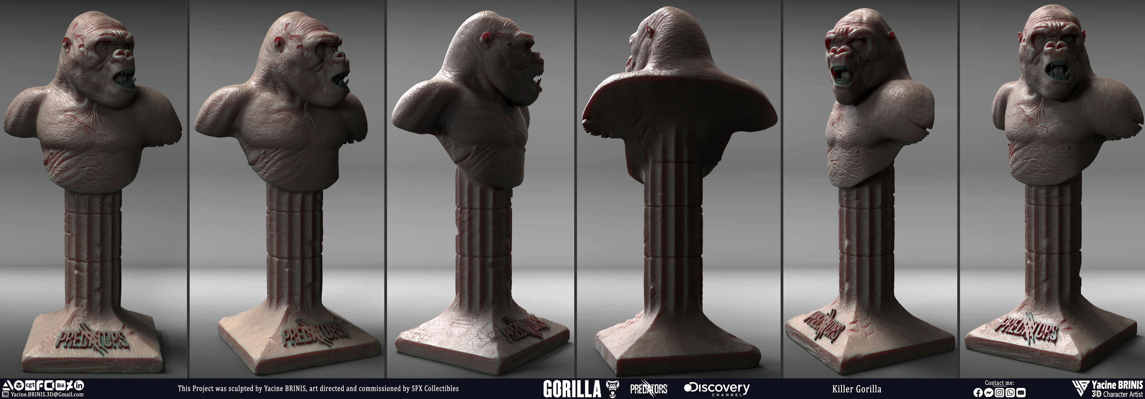 Killer Gorilla Predator sculpted by Yacine BRINIS 019