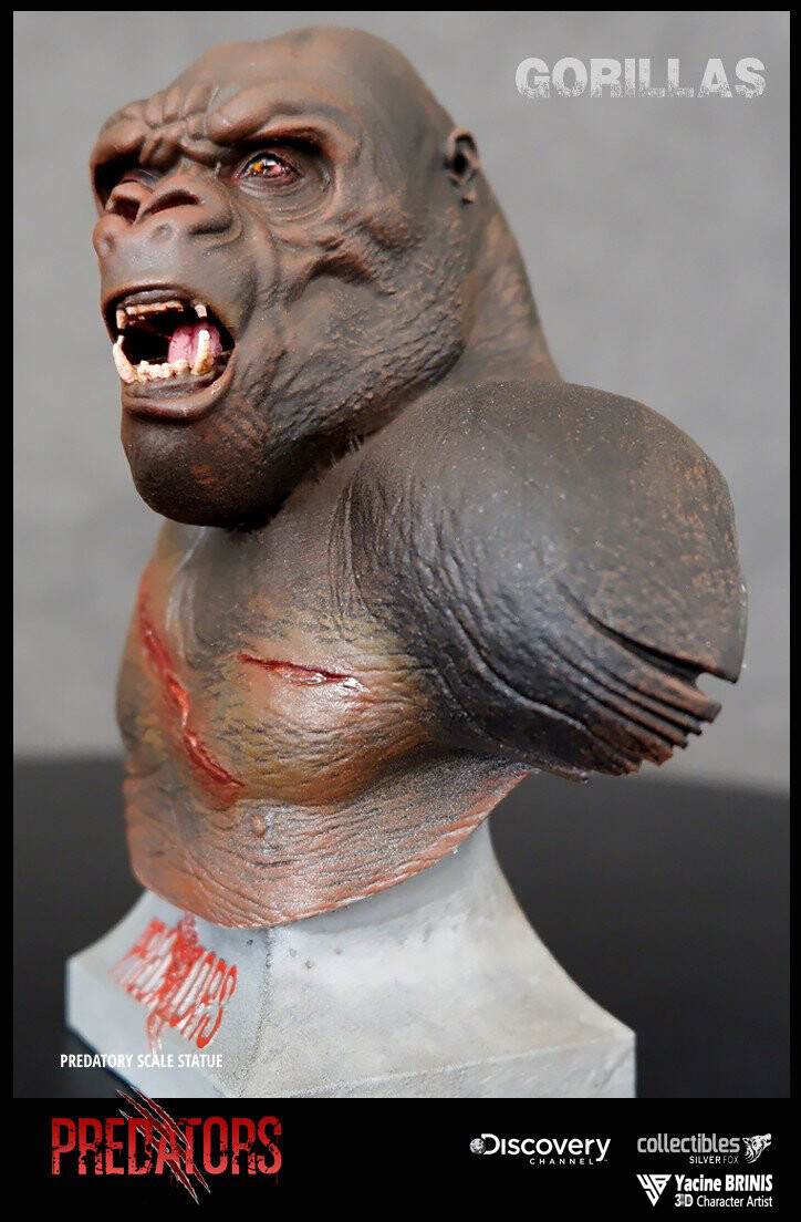 Killer Gorilla Predator sculpted by Yacine BRINIS 013 3D Printed by SFX Collectibles