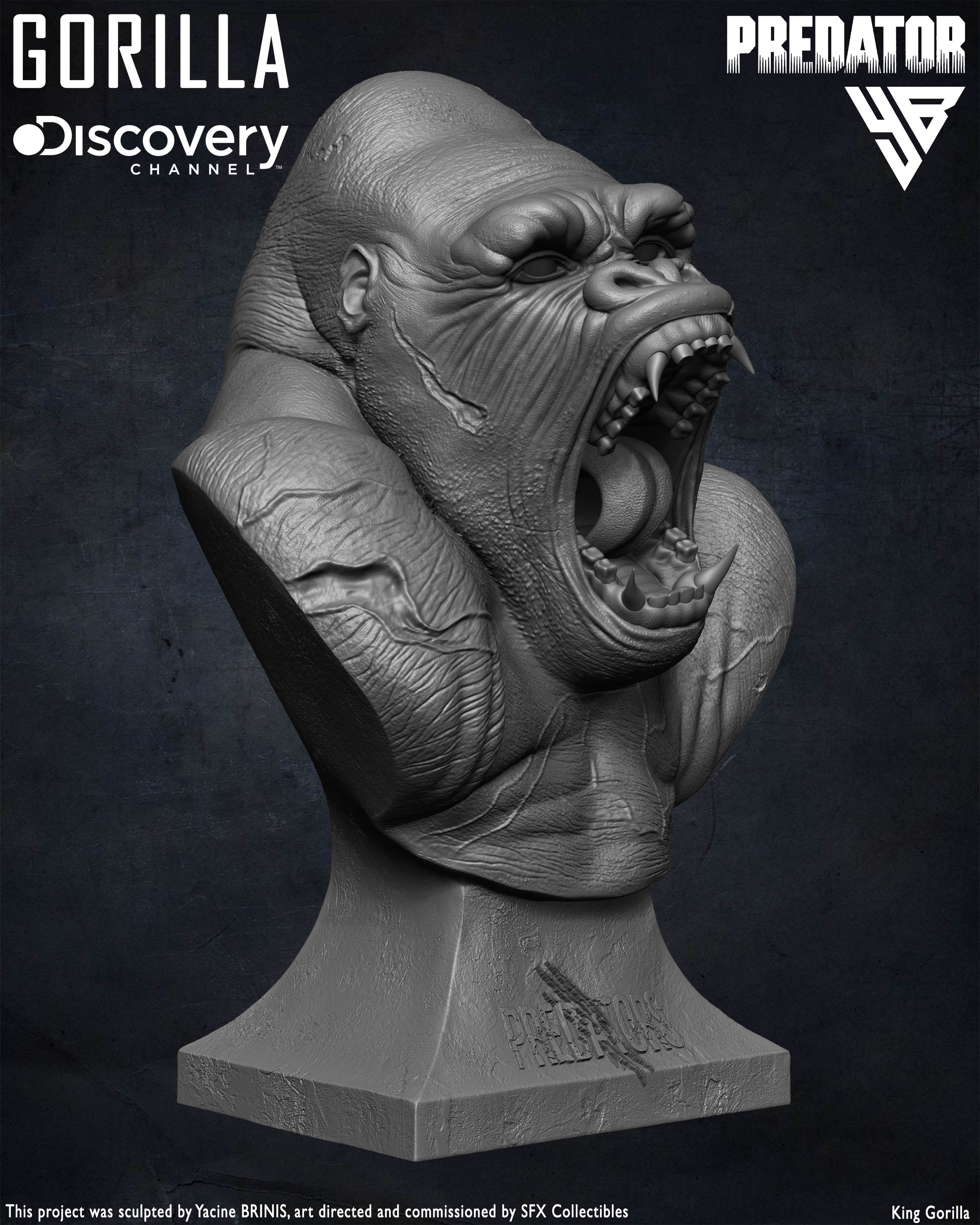 King Gorilla Predator sculpted by Yacine BRINIS 002