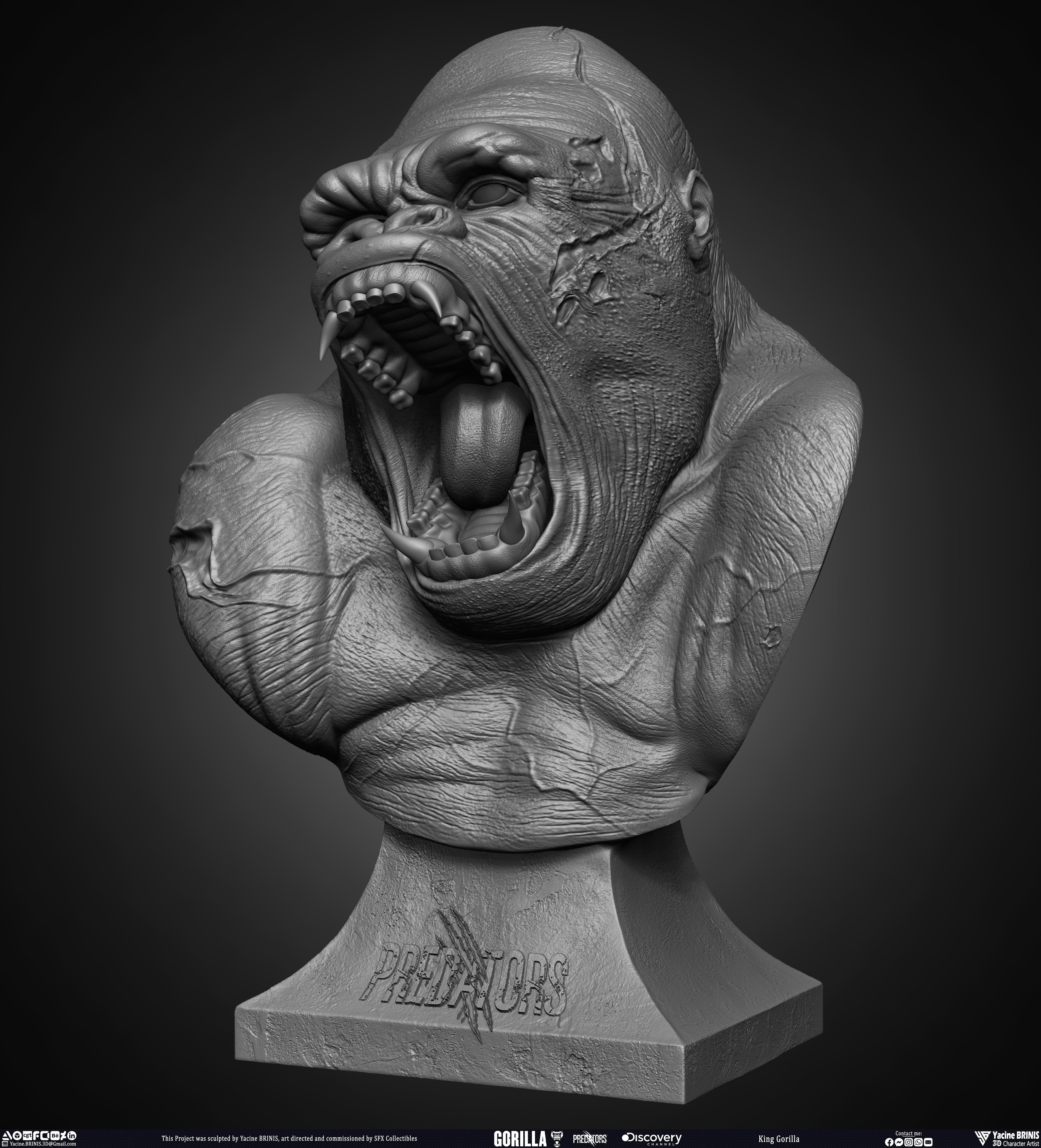 King Gorilla Predator sculpted by Yacine BRINIS 006
