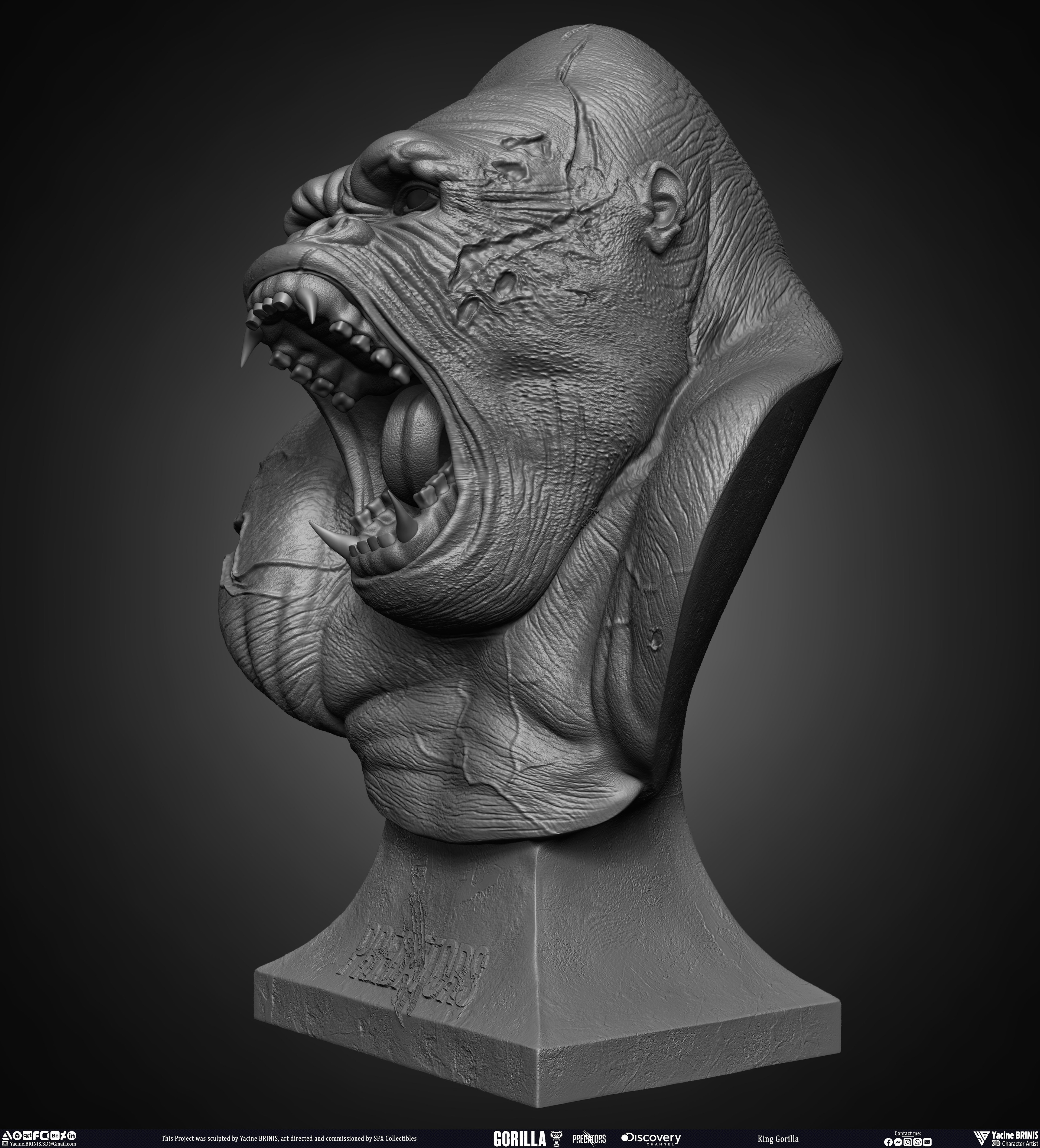 King Gorilla Predator sculpted by Yacine BRINIS 007
