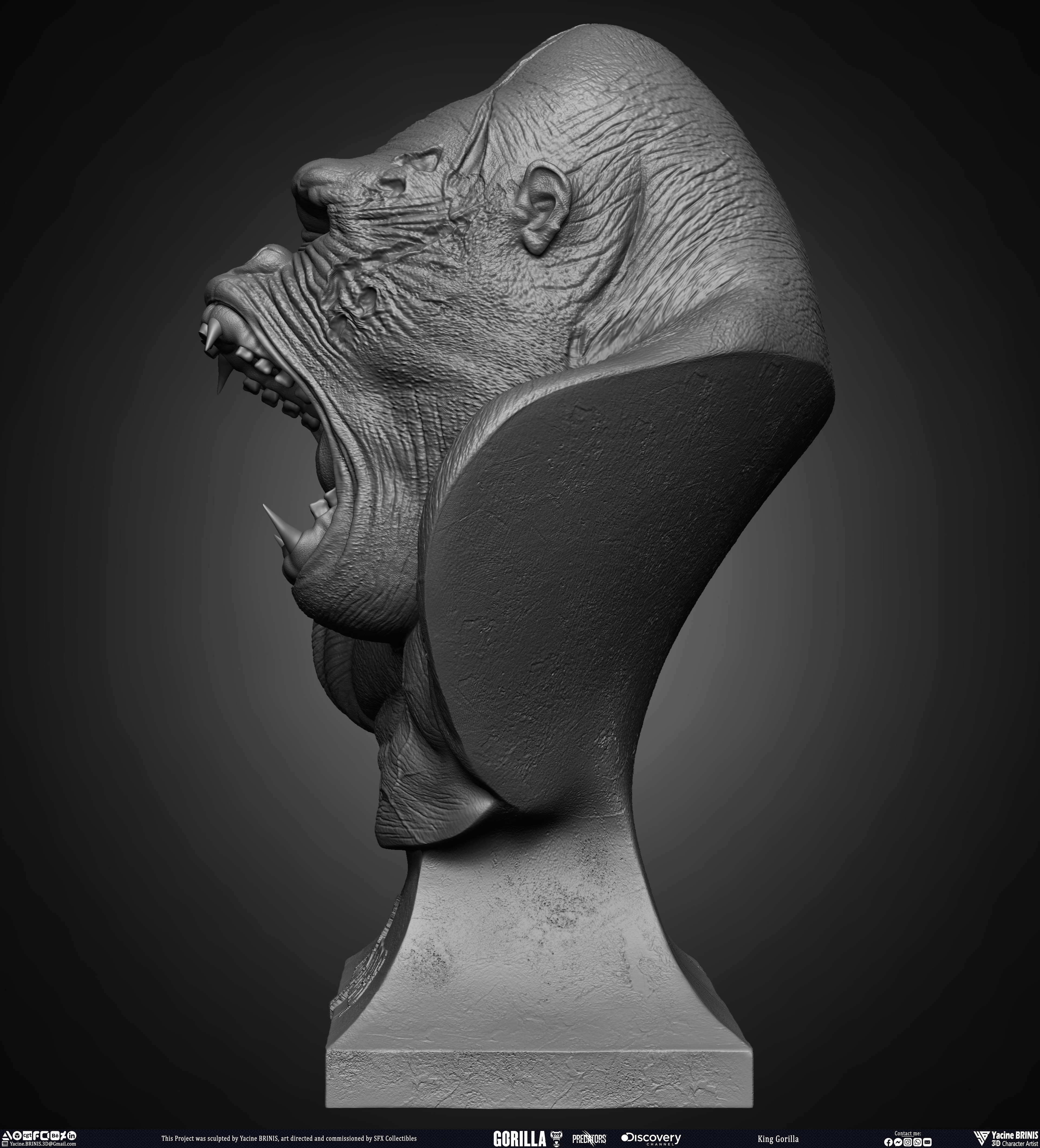 King Gorilla Predator sculpted by Yacine BRINIS 008