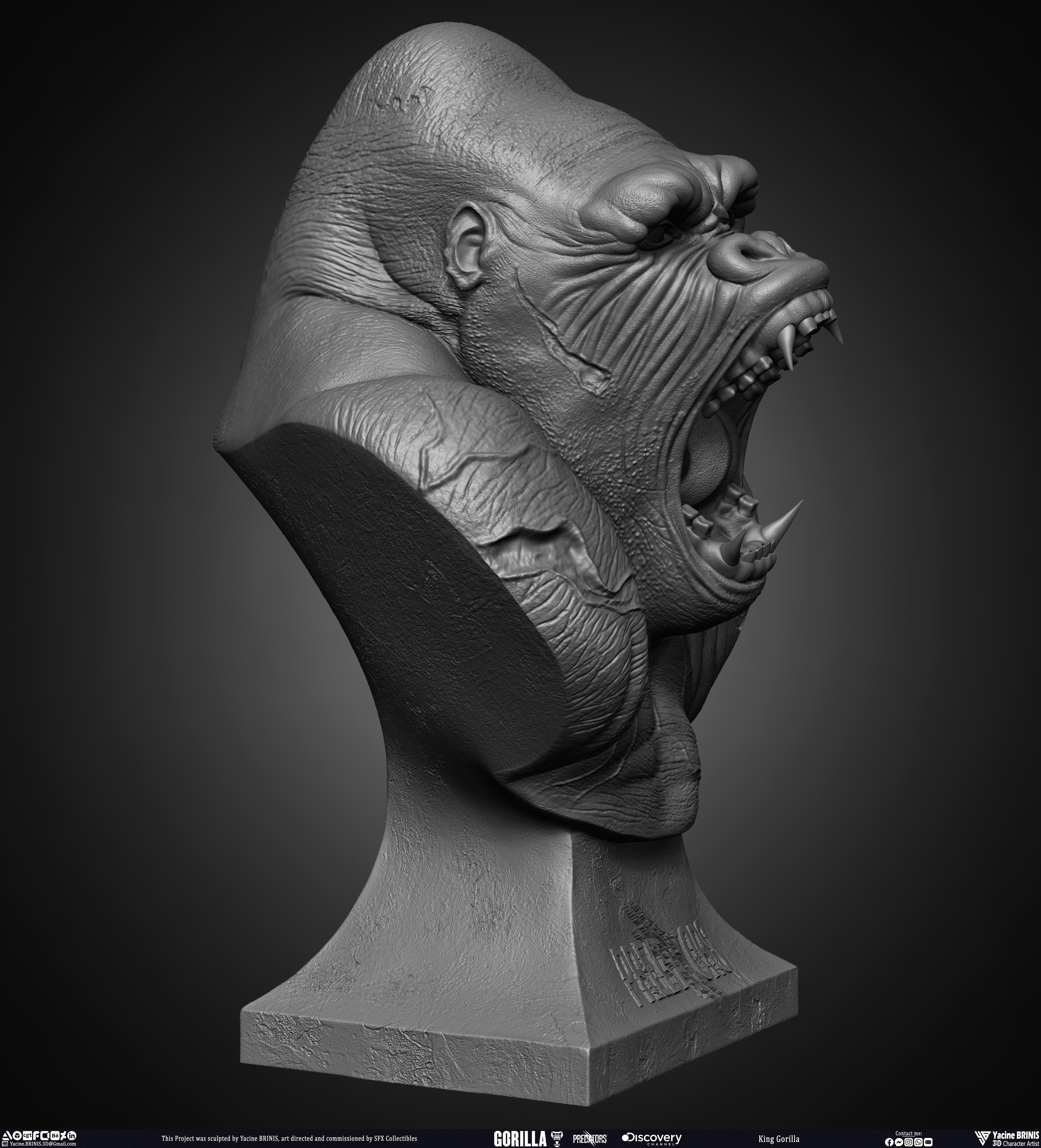 King Gorilla Predator sculpted by Yacine BRINIS 009