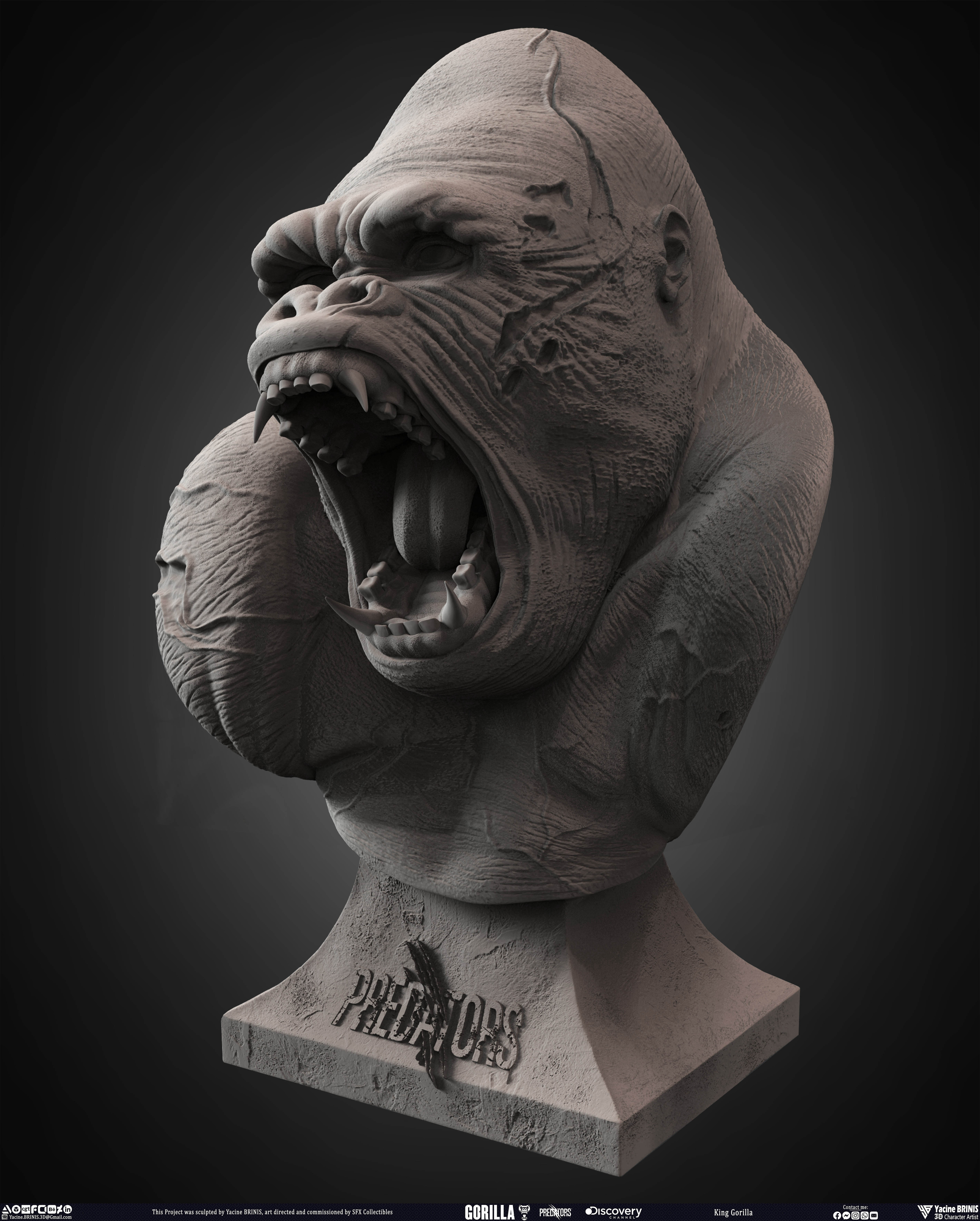 King Gorilla Predator sculpted by Yacine BRINIS 012