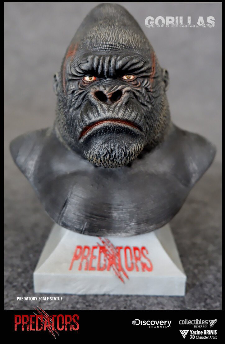 Silverback Gorilla Predator sculpted by Yacine BRINIS Printed by SFX Collectibles 001