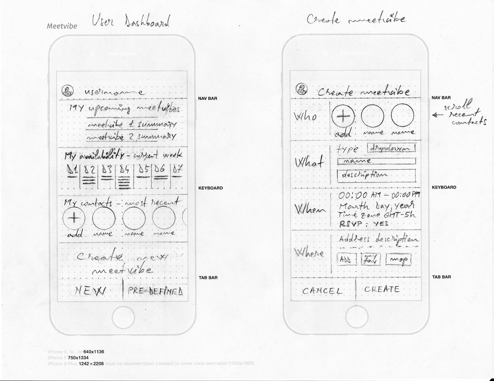Wireframe Sketch 