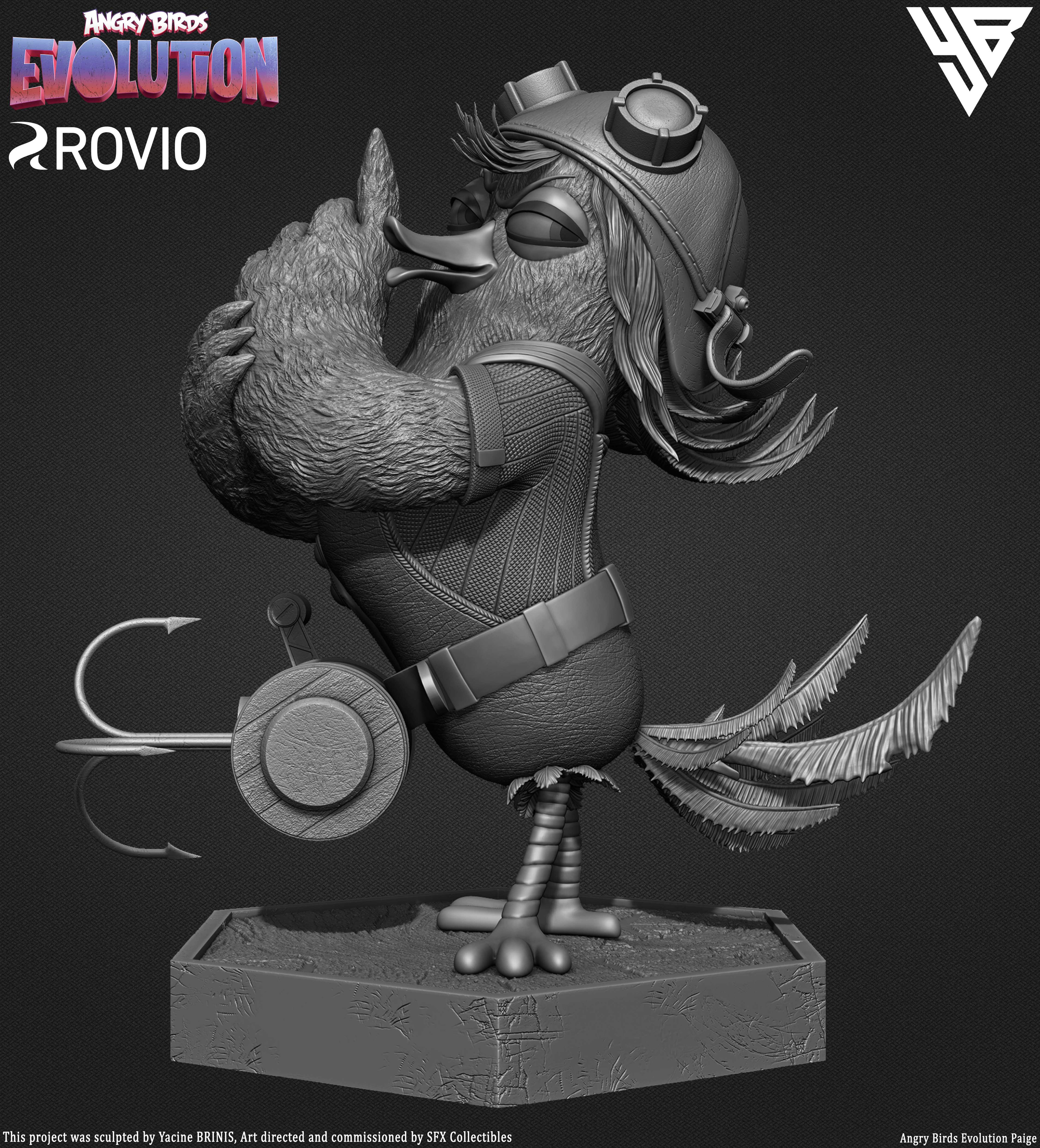 Paige Angry Birds Evolution Rovio sculpted by Yacine BRINIS 001