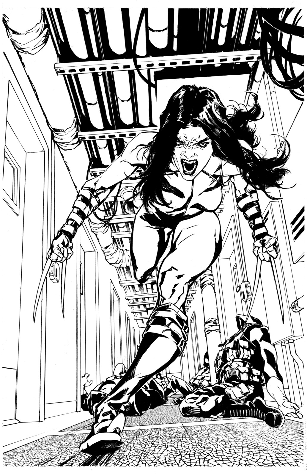 Inked original art for X-23: DR Issue 1 (sold).