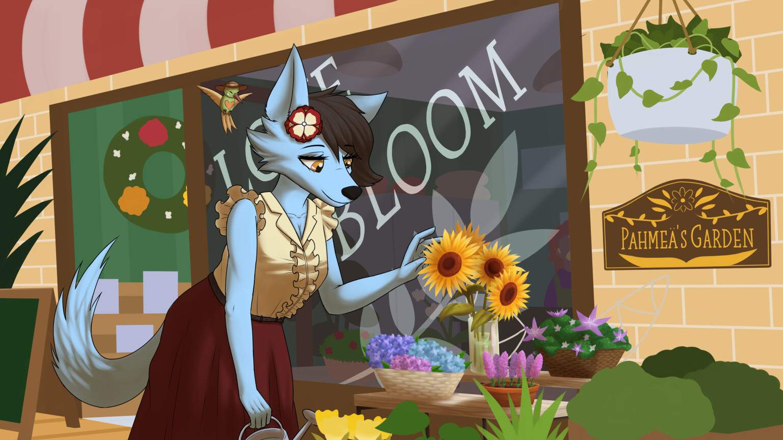 Cherish Cat Love In Bloom Commission