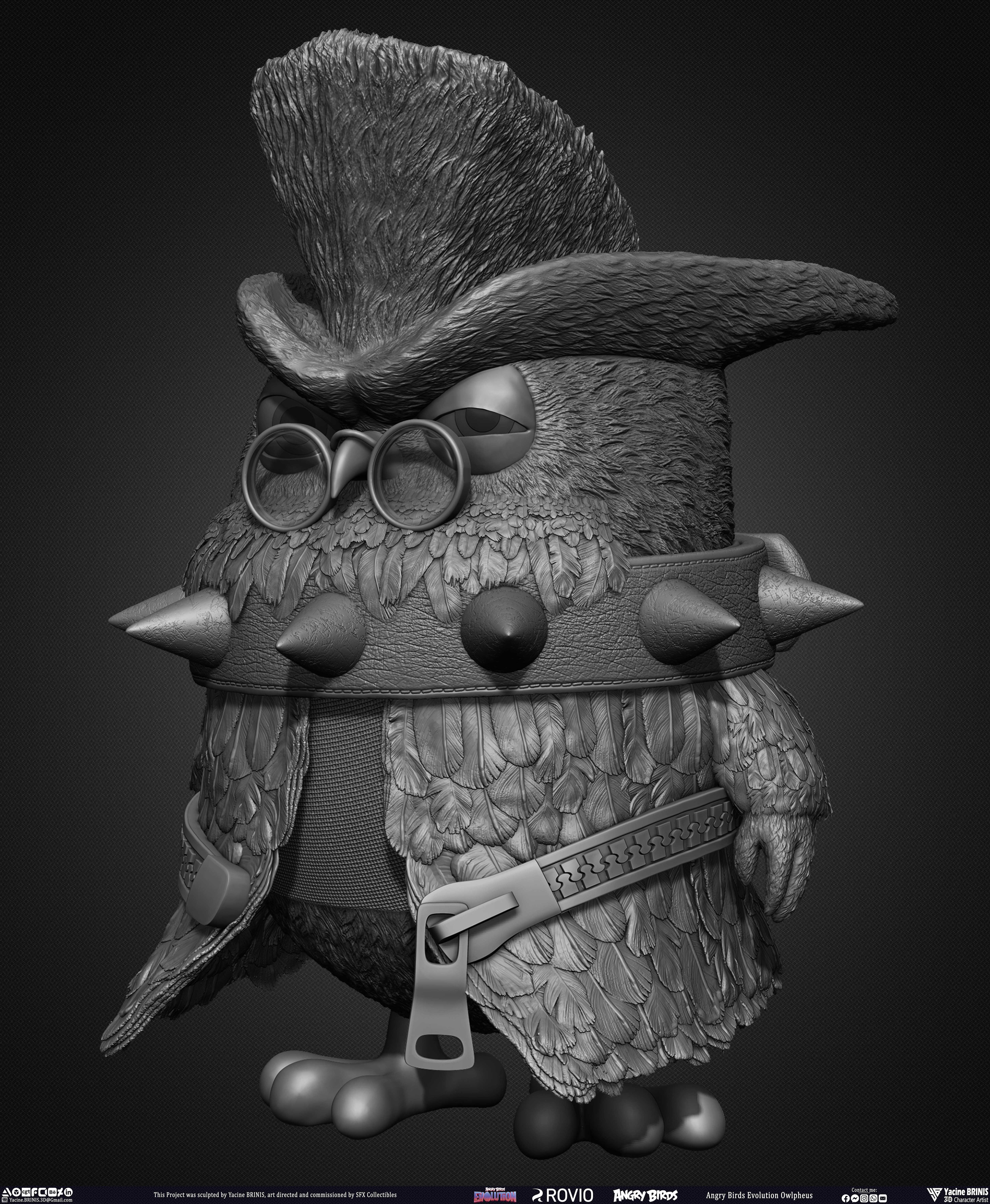 Owlpheus Angry Birds Evolution Rovio Entertainment sculpted by Yacine BRINIS 013