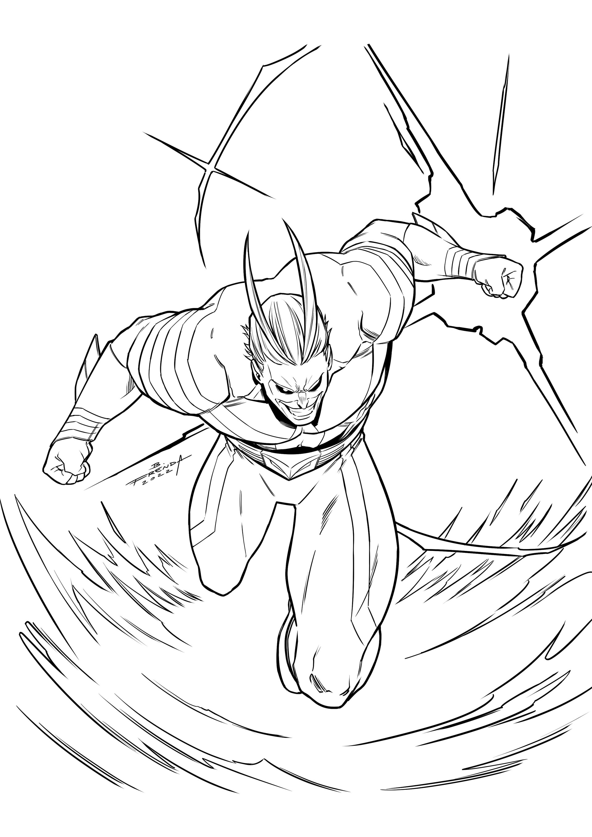 Coloriage My Hero Academia All Might ArtStation - My Hero Academia - All Might