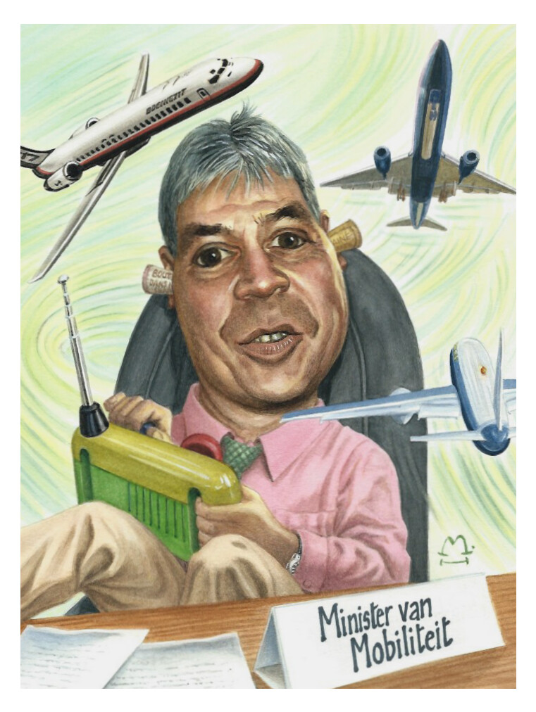 MxD Minister Bert Anciaux caricature