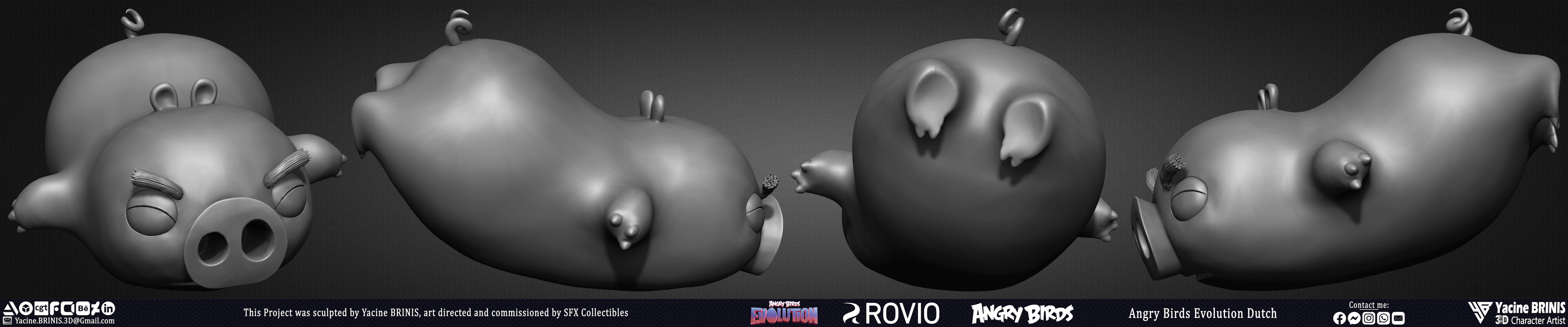 Dutch and Charlotte Angry Birds Evolution Rovio Entertainment Sculpted by Yacine BRINIS 006